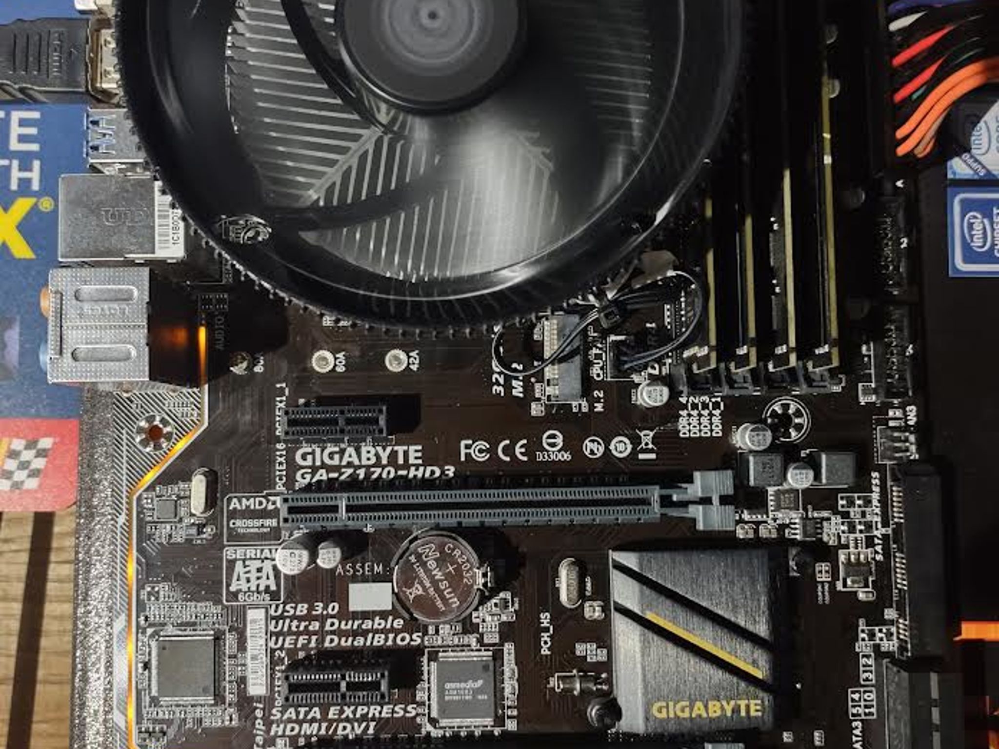 Motherboard with CPU