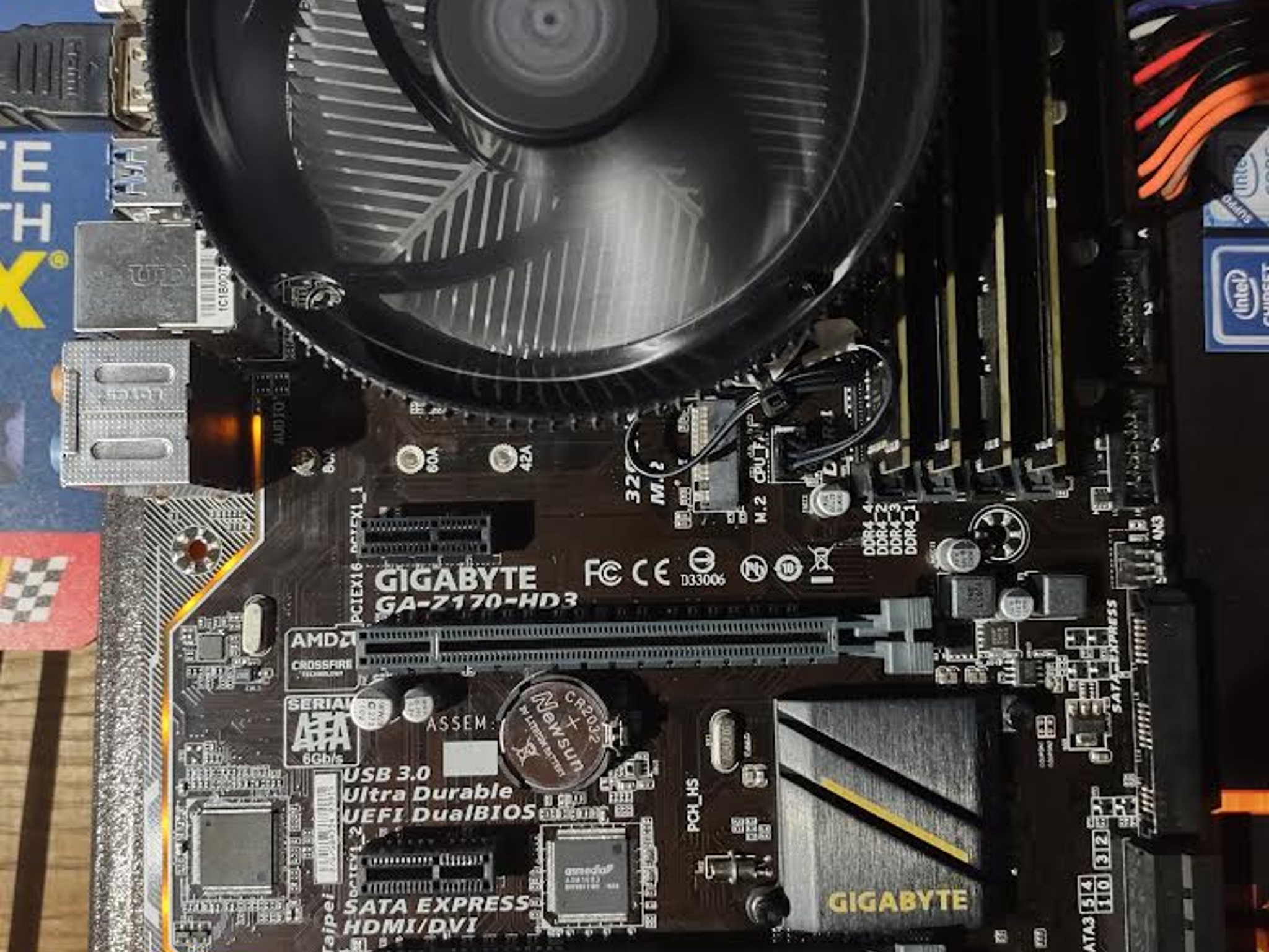 Motherboard with CPU