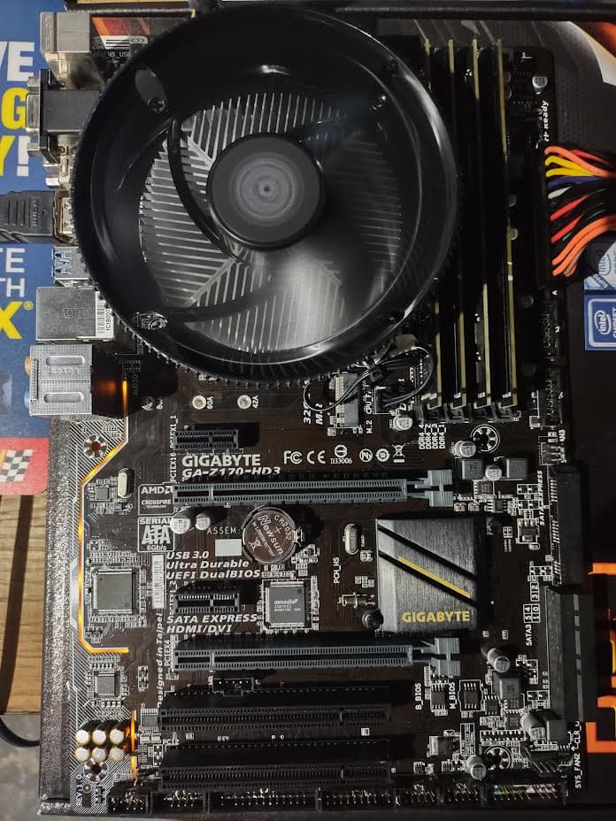 Motherboard with CPU