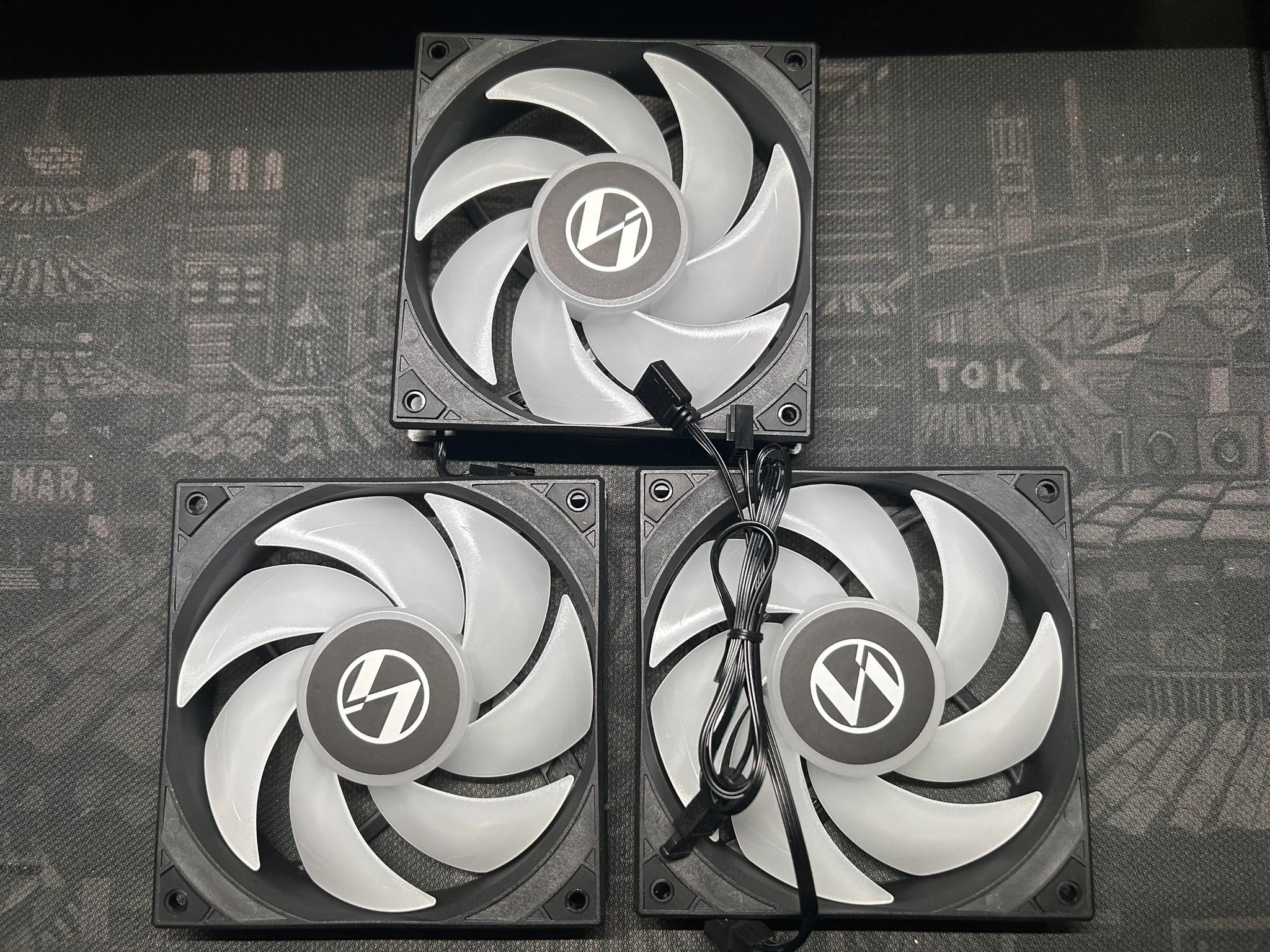 Lian Li DC 12V 300-2500RPM ARGB 120MM FANS - DAISY CHAINED FOR CLEAN LOOKS!