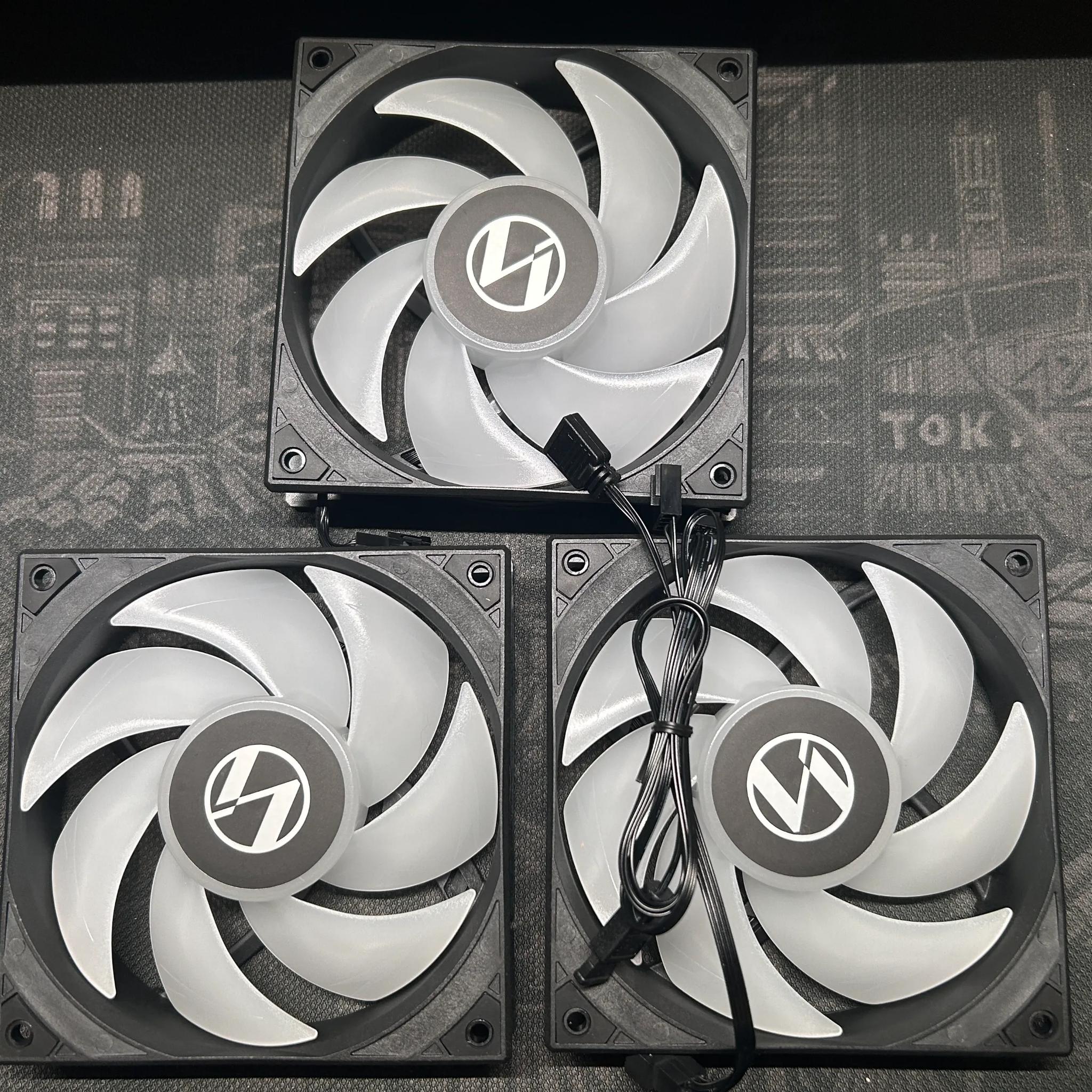 Lian Li DC 12V 300-2500RPM ARGB 120MM FANS - DAISY CHAINED FOR CLEAN LOOKS!