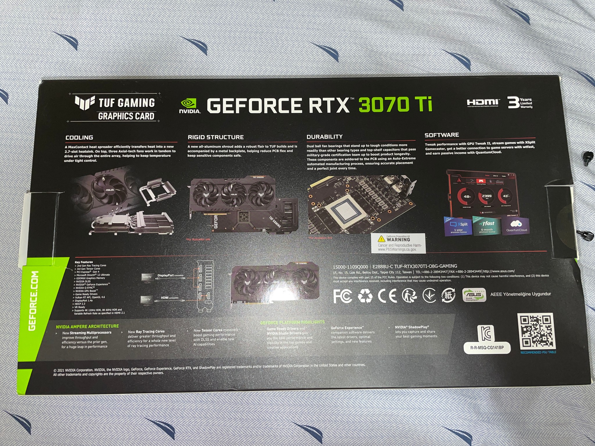 ASUS TUF Gaming OC RTX 3070 Ti Like New