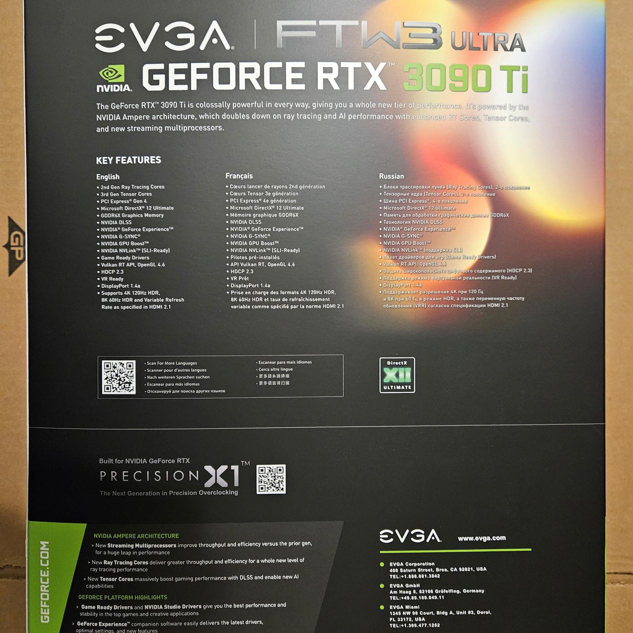 EVGA GeForce RTX 3090 Ti FTW3 ULTRA GAMING - USED - In good condtion