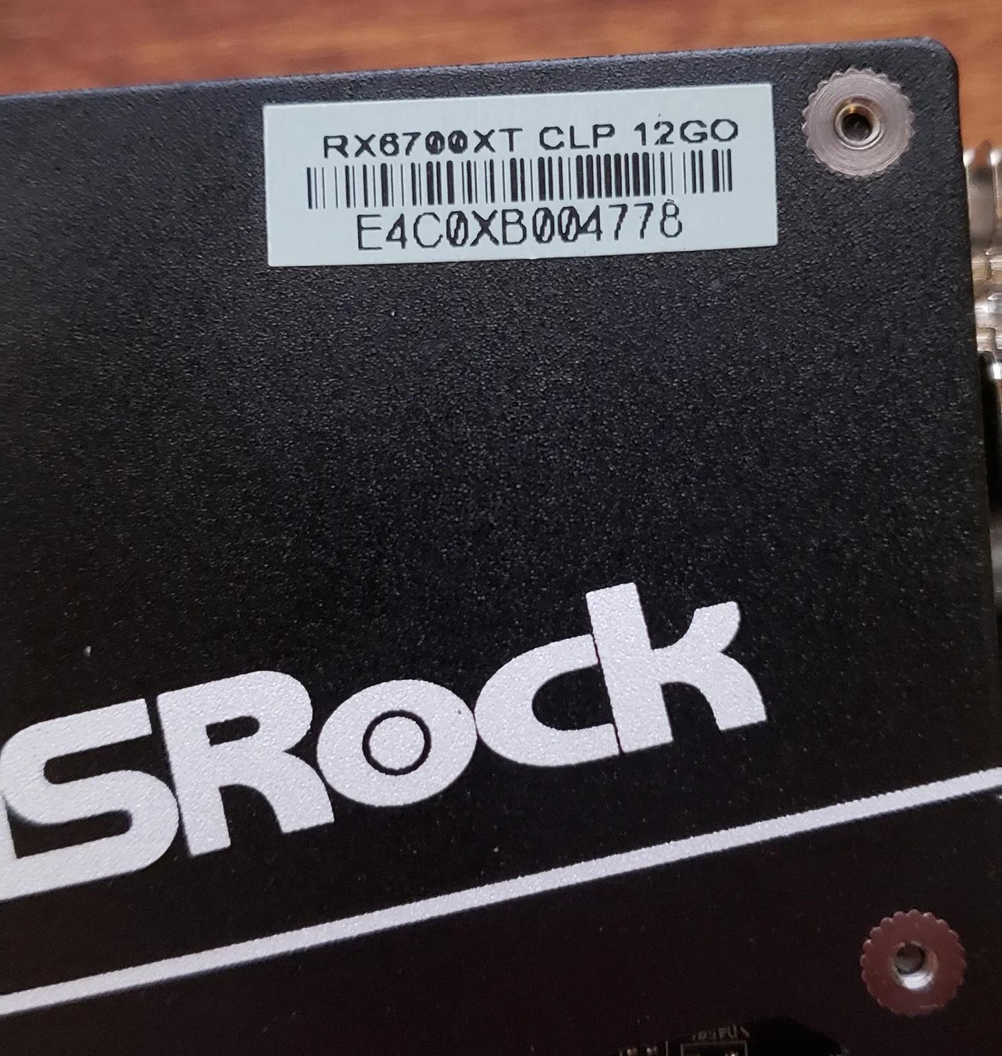 ASRock RX 6700 XT Challenger series 12gb