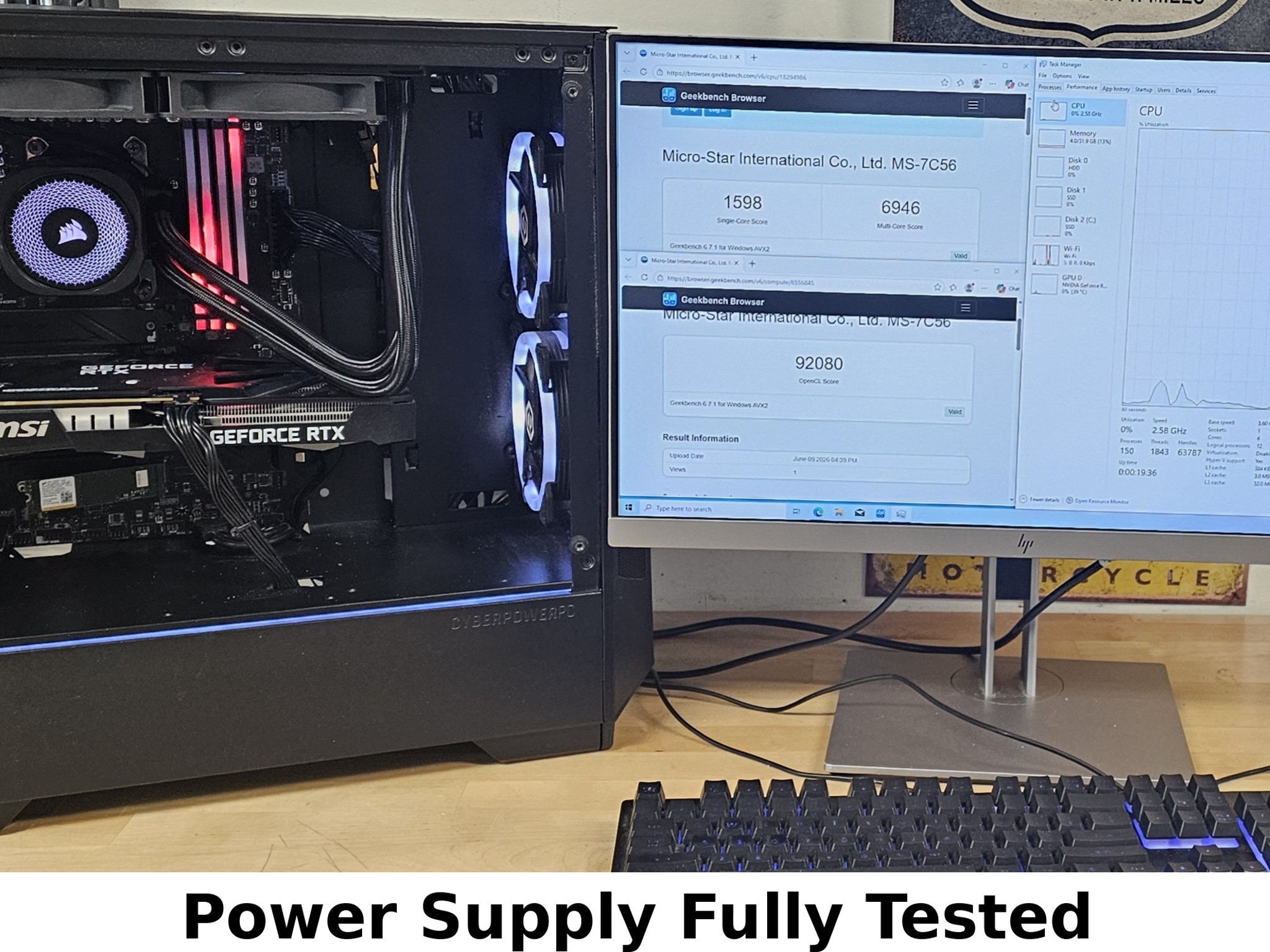 600 Watt PSU EVGA 600 GD 80+ Gold ATX Power Supply