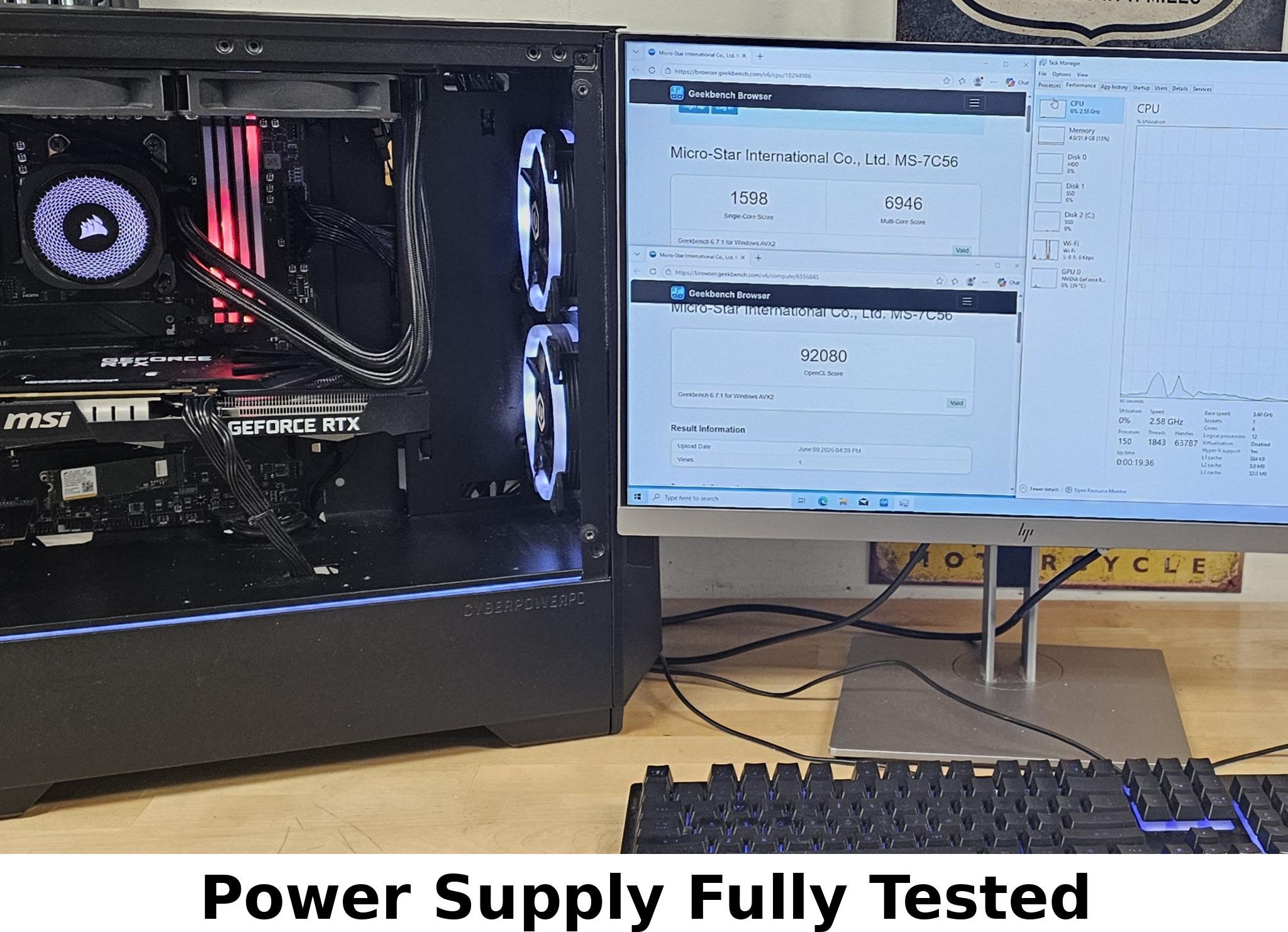 600 Watt PSU EVGA 600 GD 80+ Gold ATX Power Supply