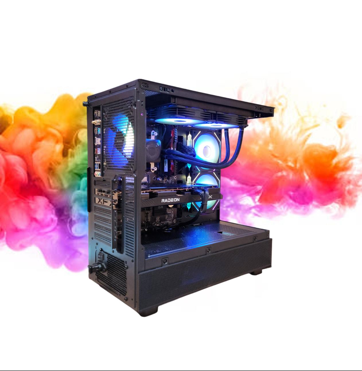 SALE: RX 6700 XT + Ryzen 5 5500 + 32GBs DDR4 RAM + 1TB SSD + 5 RGB Fans ( Black RGB Gaming PC )