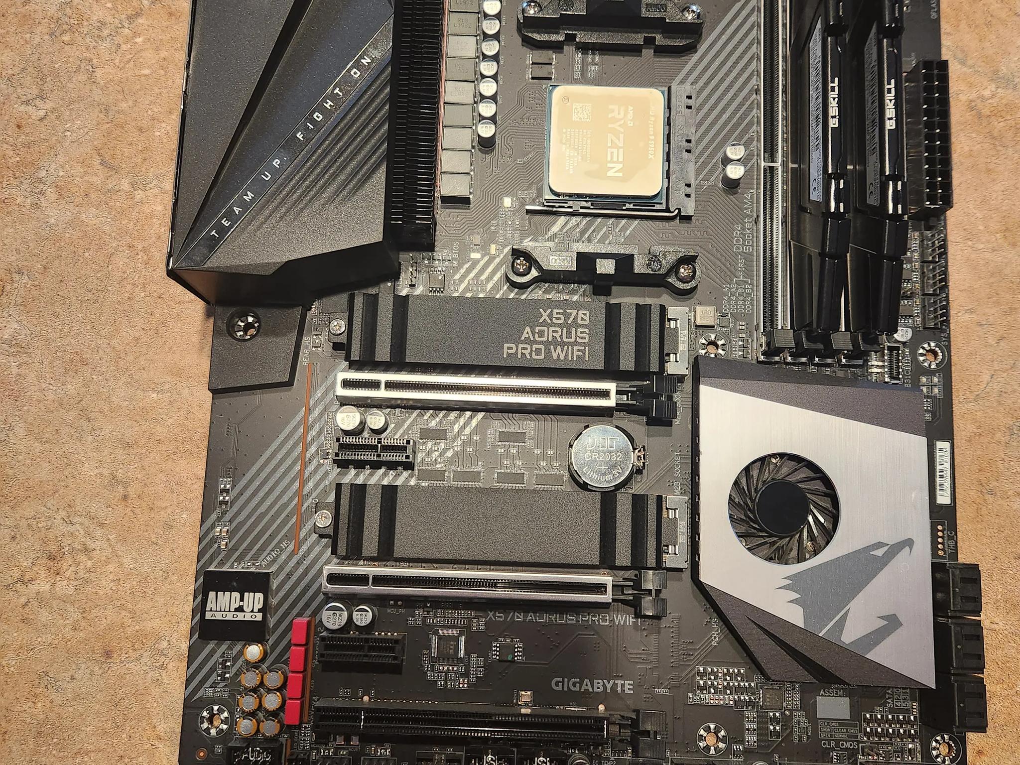 Gigabyte aorus pro wifi motherboard. (DOES NOT INCLUDE CPU OR RAM)