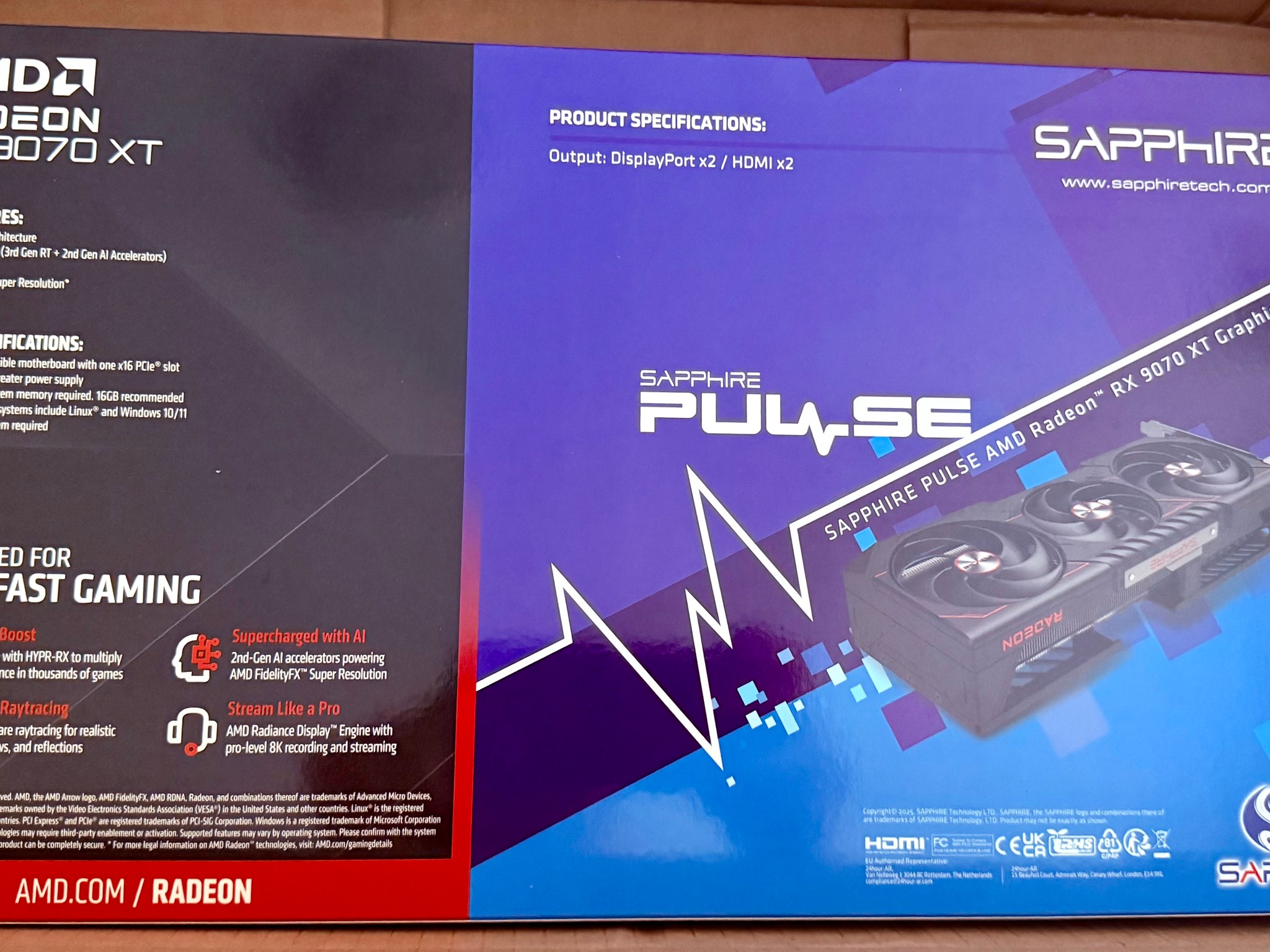 Sapphire AMD Radeon RX 9070 XT Pulse