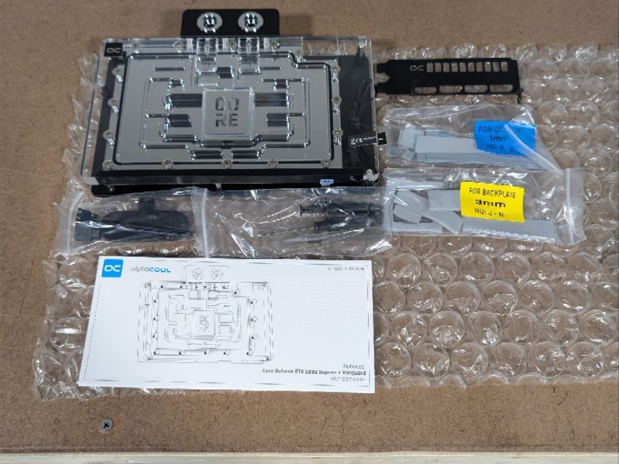 Alphacool Core Geforce RTX 5090 Suprim + Vanguard + Gaming Trio Waterblock with