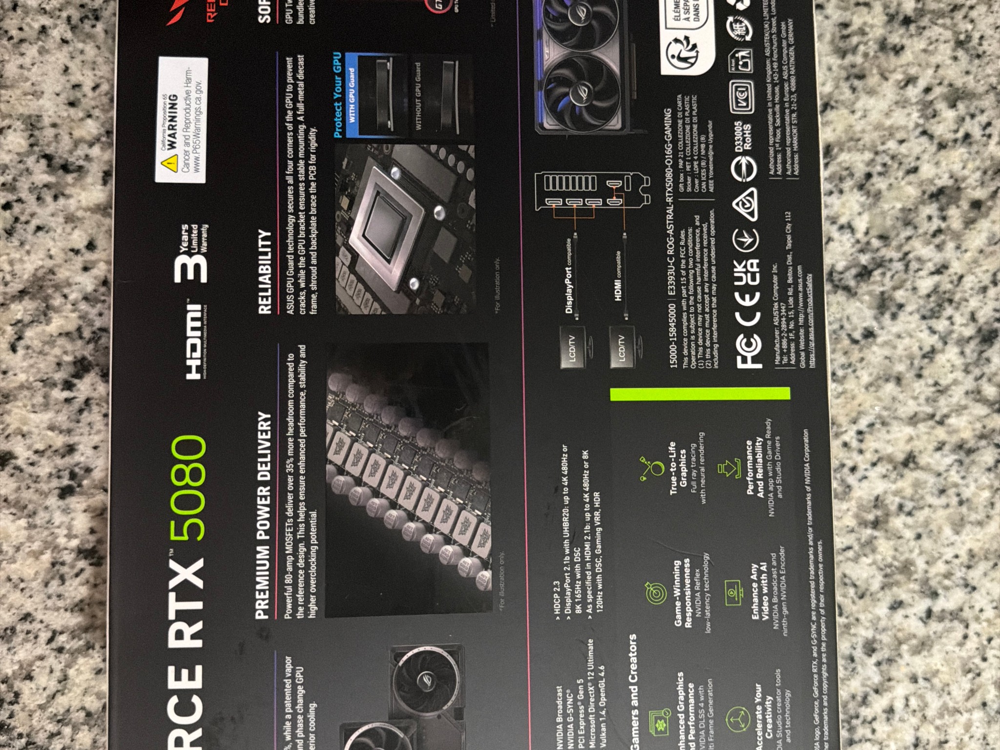 ASUS ROG Astral GeForce RTX 5080 16GB GDDR7 OC Edition