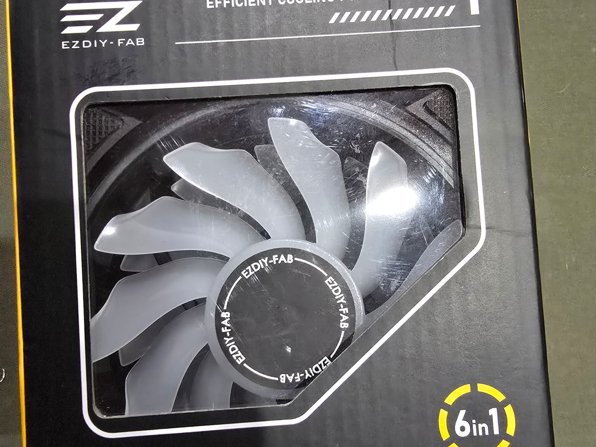 EZDIY-FAB Moonlight 120Mm RGB Case Fan with Fan Hub X Motherboard Aura Sync Argb Fan Desktop-6 Pack