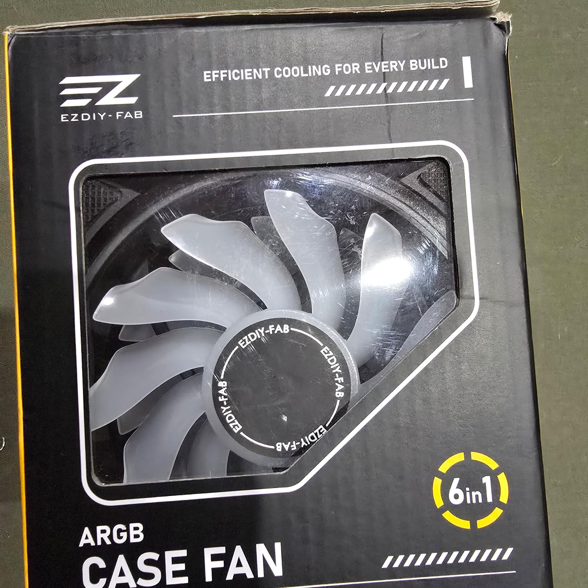 EZDIY-FAB Moonlight 120Mm RGB Case Fan with Fan Hub X Motherboard Aura Sync Argb Fan Desktop-6 Pack