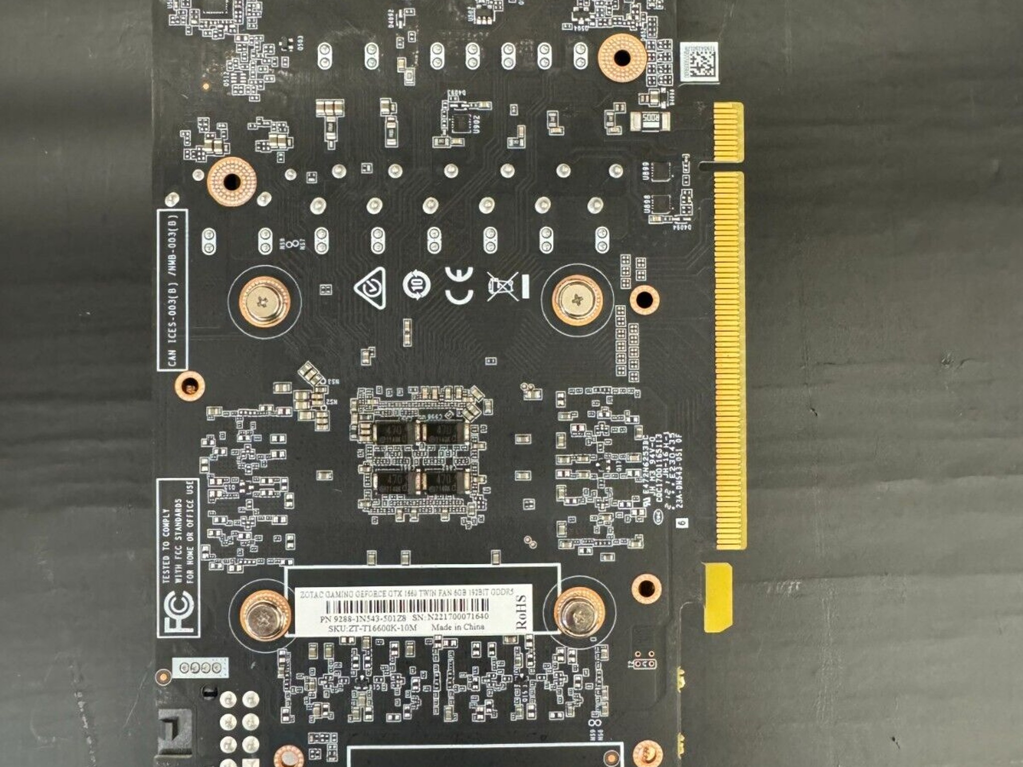 Zotac GeForce GTX 1660 6GB GDDR5 Graphics Card - HDMI, DisplayPort