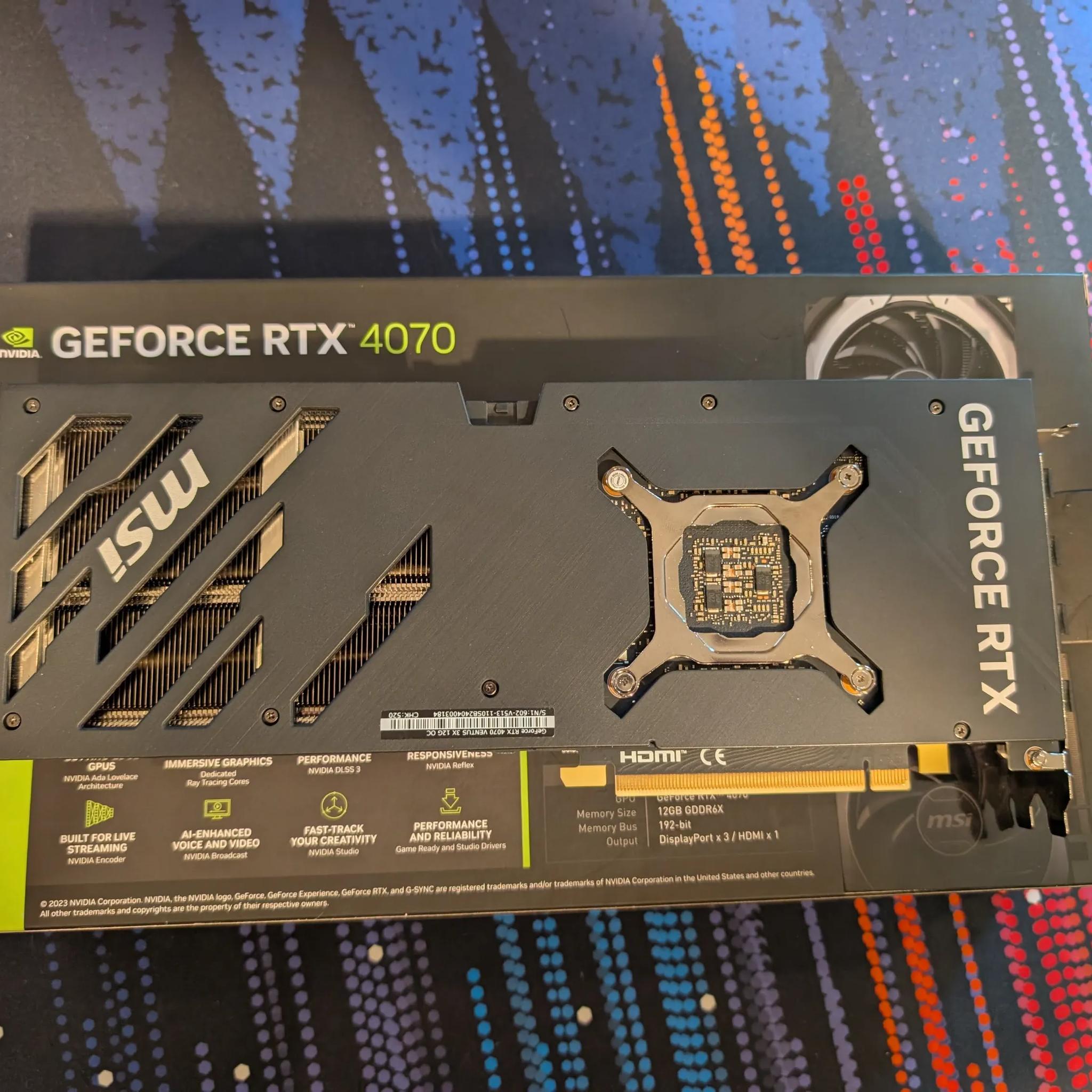 MSI RTX 4070 Ventus 3X