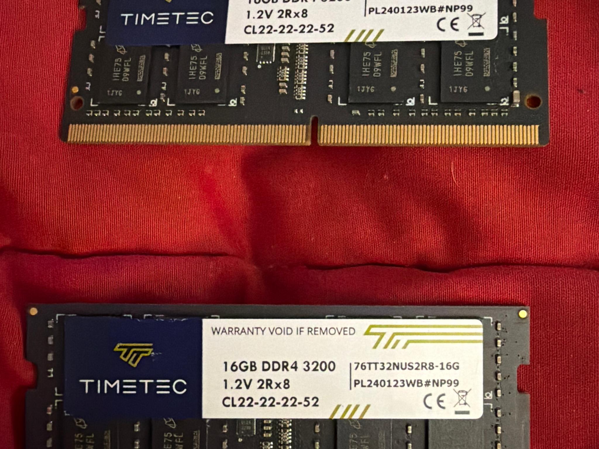 32GB DDR4 3200 CL22 Dual Channel Kit 16GBx2 Pinnacle Timetec