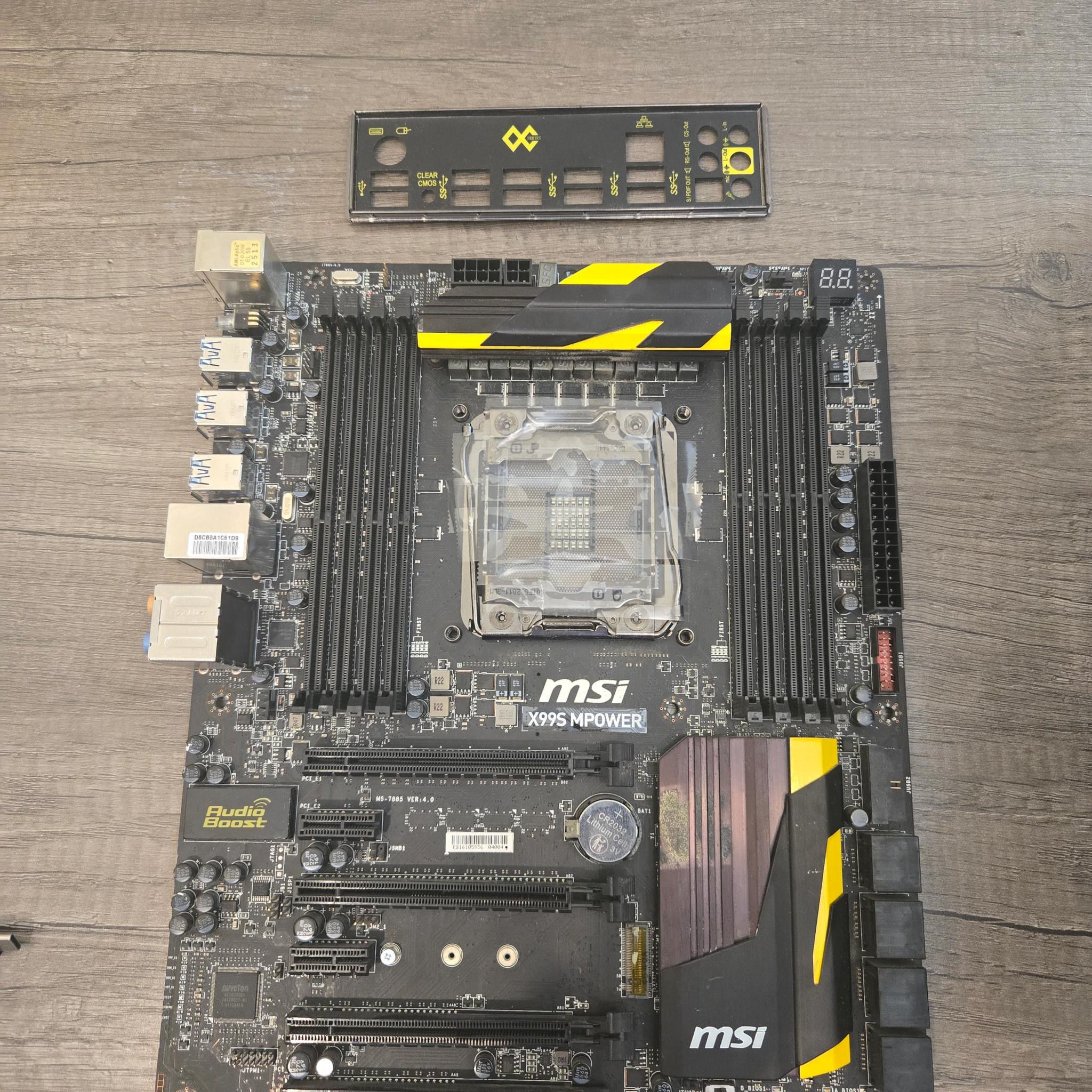 MSI X99S MPower LGA 2011-V3 Motherboard - ROUGH CONDITION READ DESC