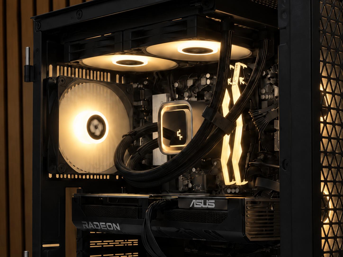 TEAM RED V1 Gaming PC | RX 9060XT 16GB | 7700 | 32GB DDR5 | Windows 11  WIFI | 1TB NVME