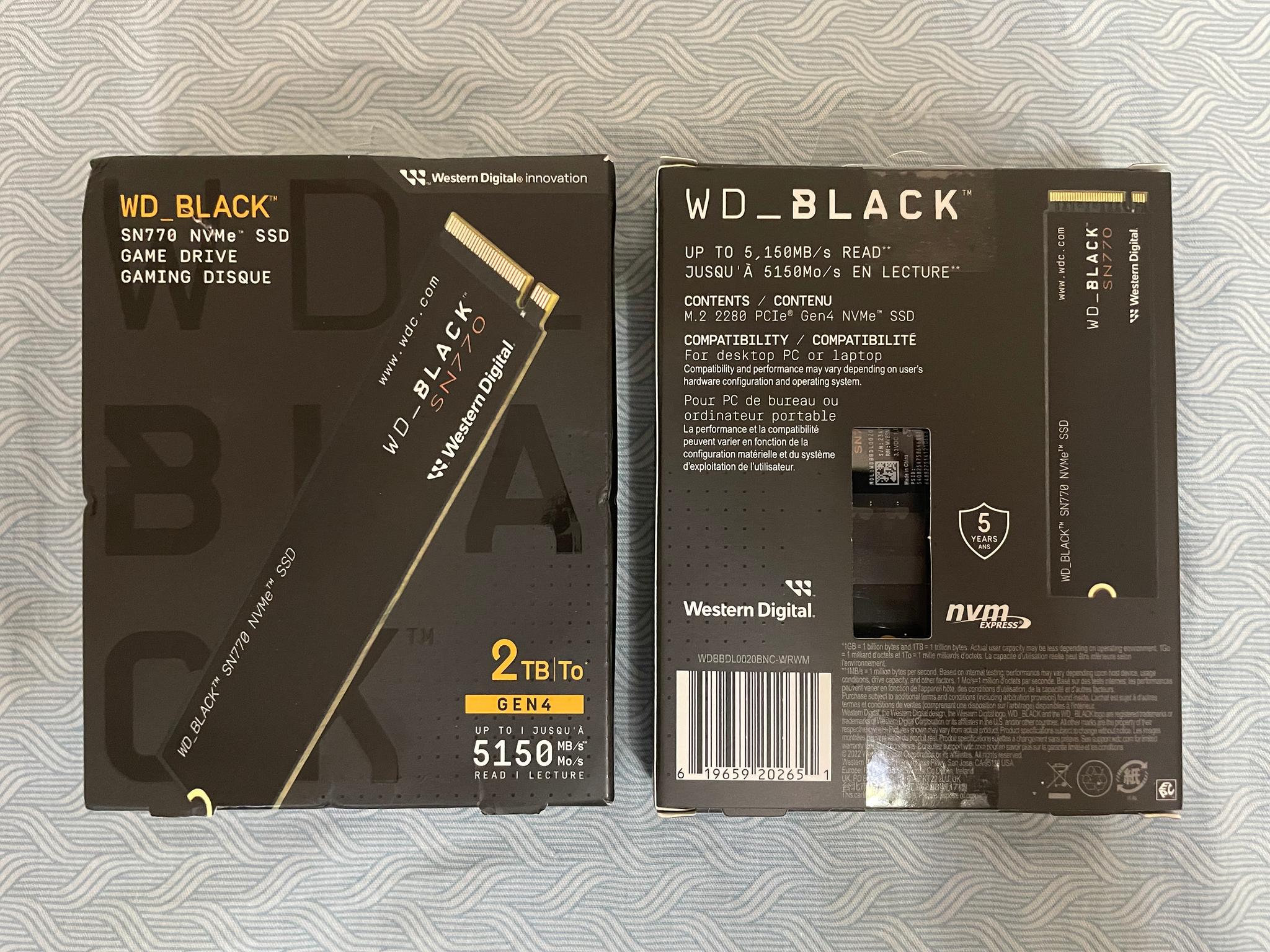 WD Black SN770 2 TB NVMe SSD