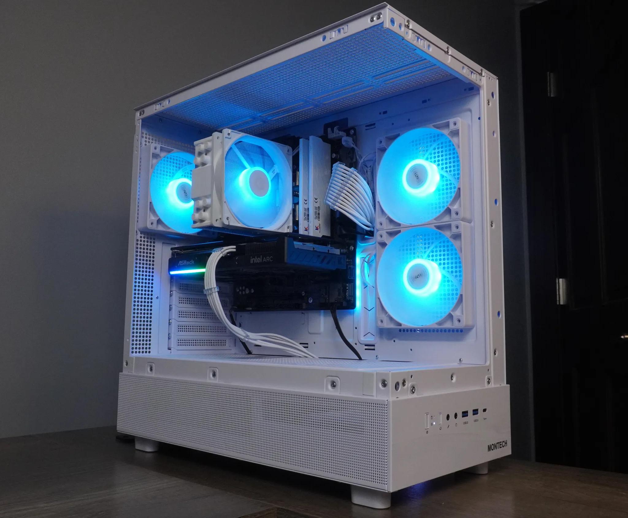 🤍AESTHETIC🤍 INTEL 1440P 💙ARC B570 10GB💙 💙i5 12400f💙 32GB RAM, 1TB NVME, WIFI, WINDOWS ACTIVATED