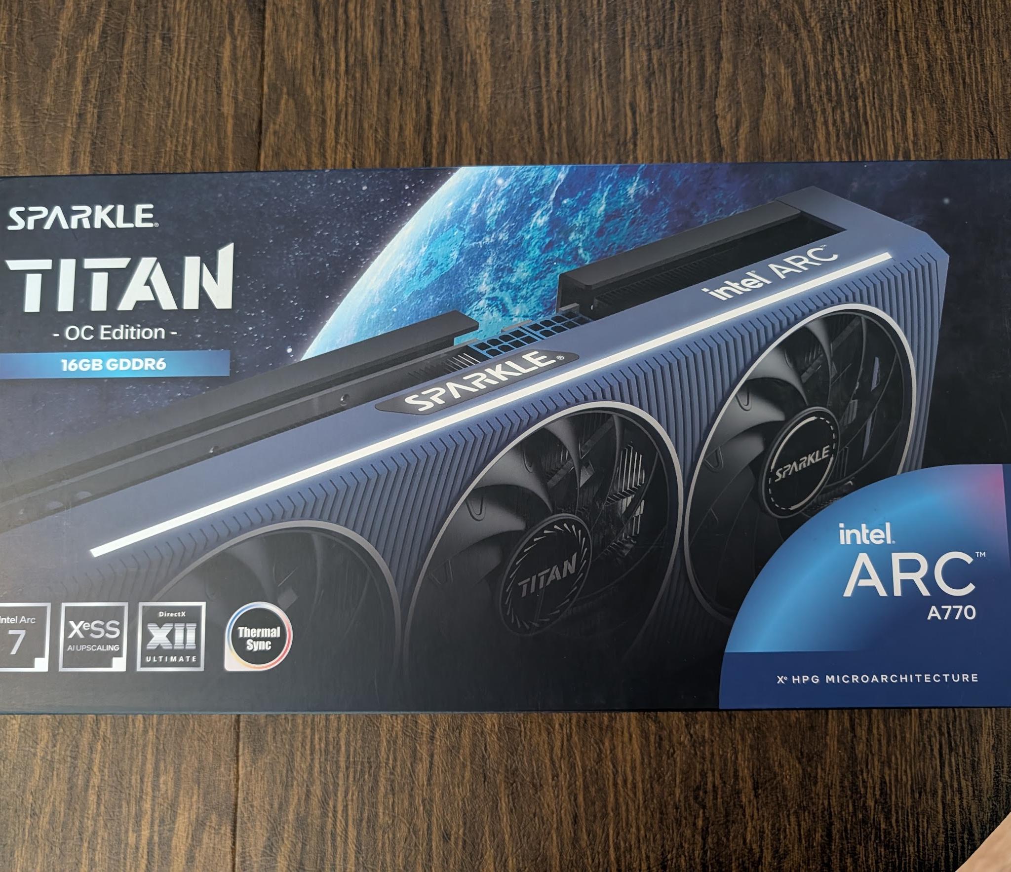 SPARKLE TITAN OC Arc A770 - BRAND NEW SEALED IN BOX
