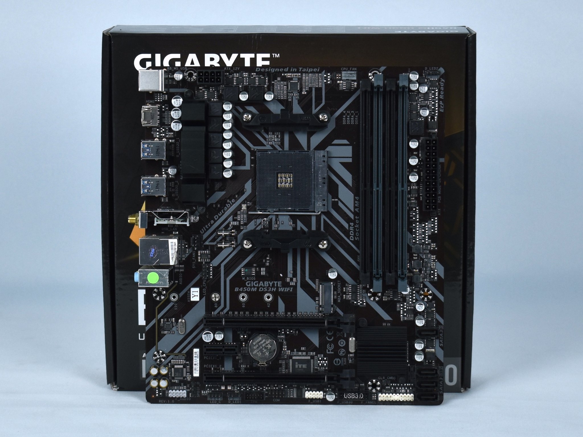 Gigabyte B450M DS3H WiFi mATX motherboard | Inventory Clearance Sale | Y1 variant without I/O