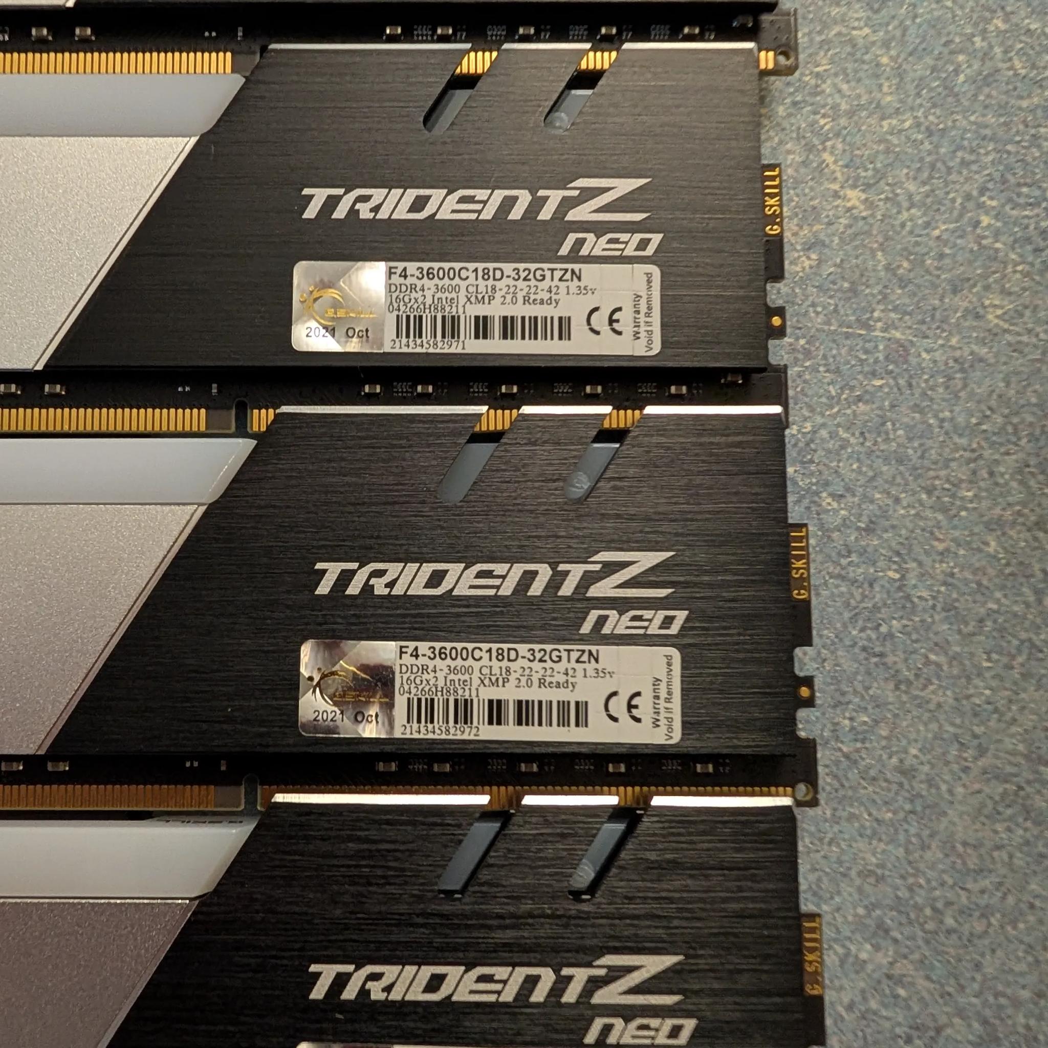 G-Skill NEO DDR4 64GB  KIT 4x16 cl-18-22-22-42  3600mhz