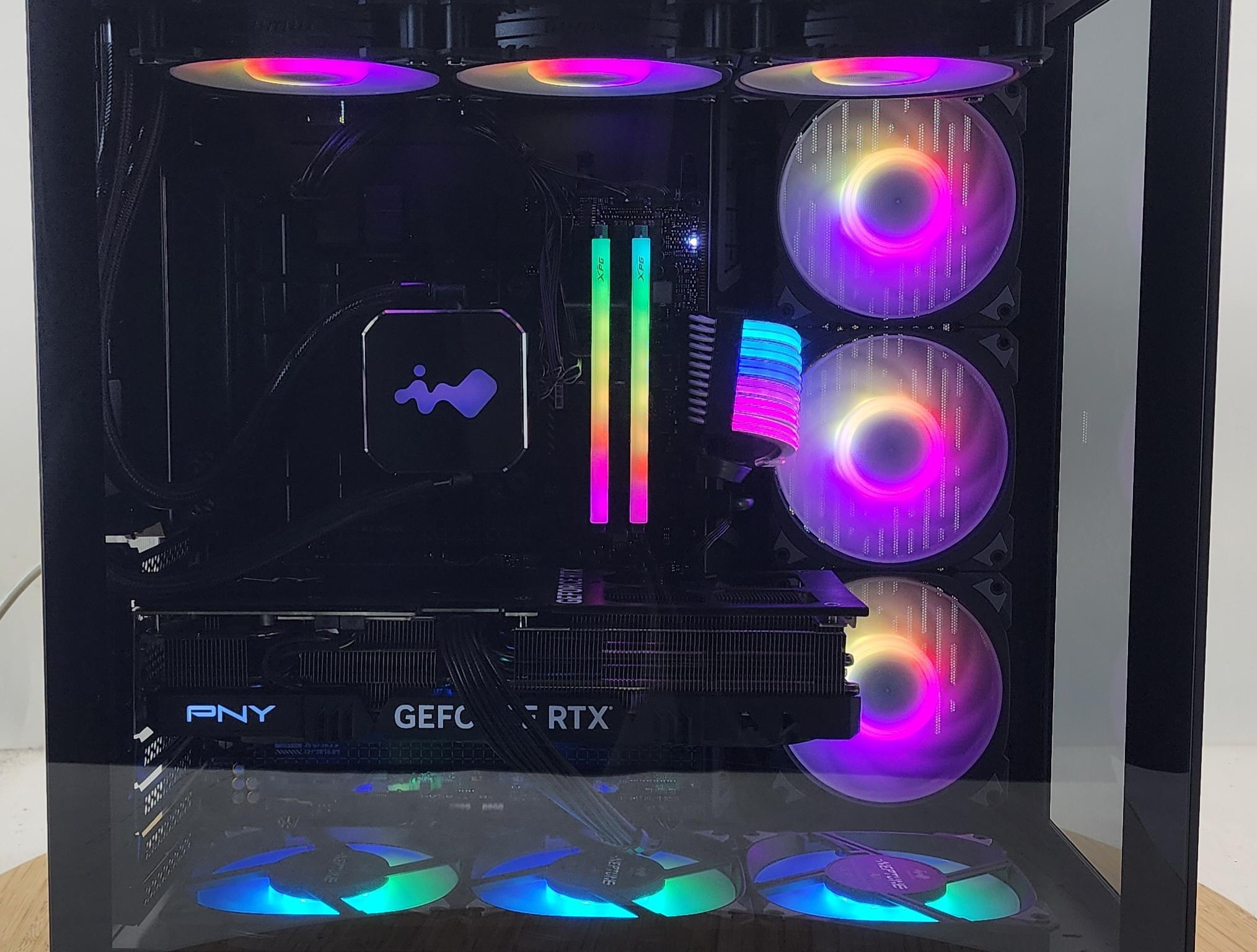 Gaming PC Ryzen 7 9850X3D 32GB RAM 2TB SSD RTX 4070 Ti SUPER 16GB Win11 Computer