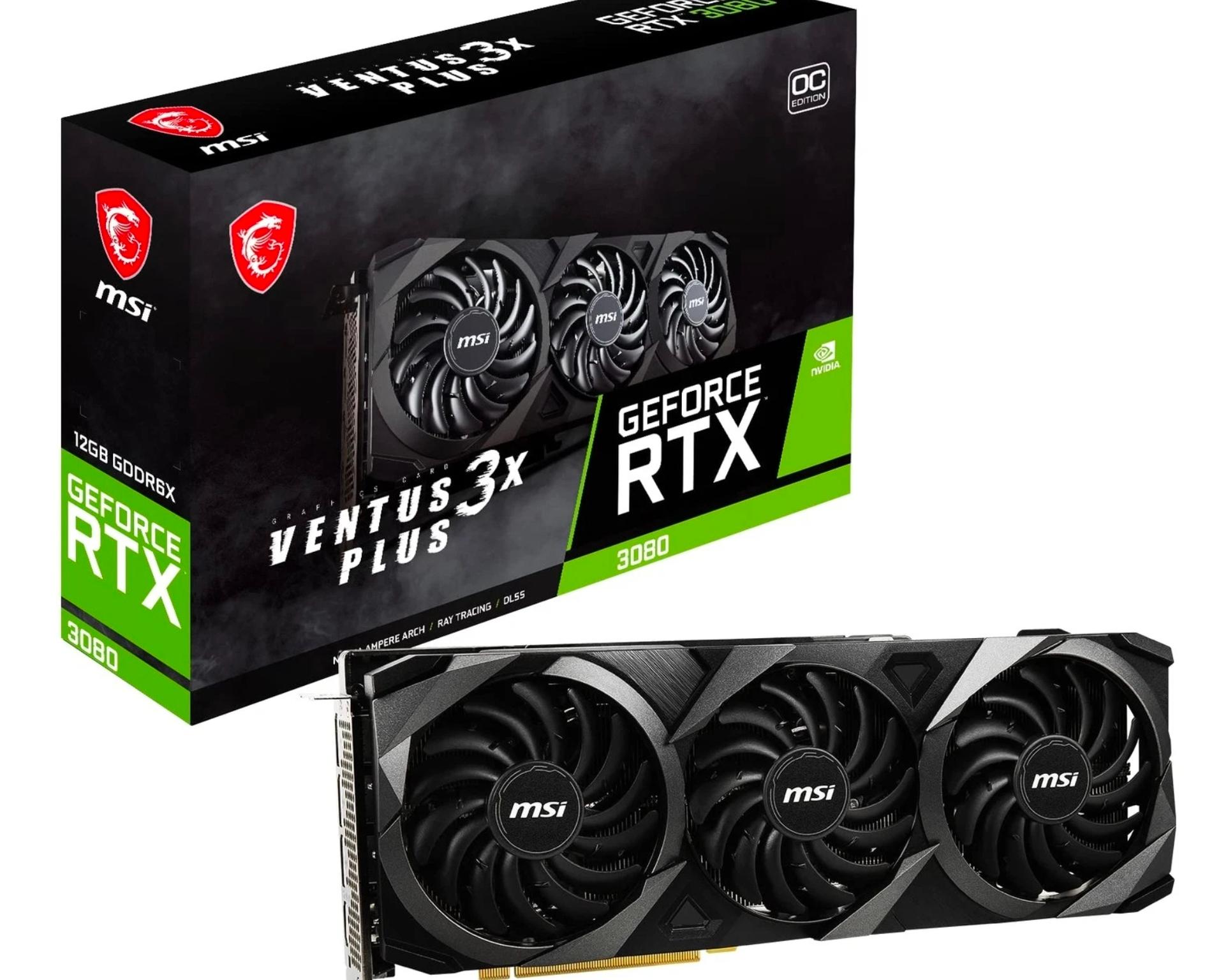 MSI GeForce RTX 3080 VENTUS 3X PLUS 12G OC LHR - Image 1