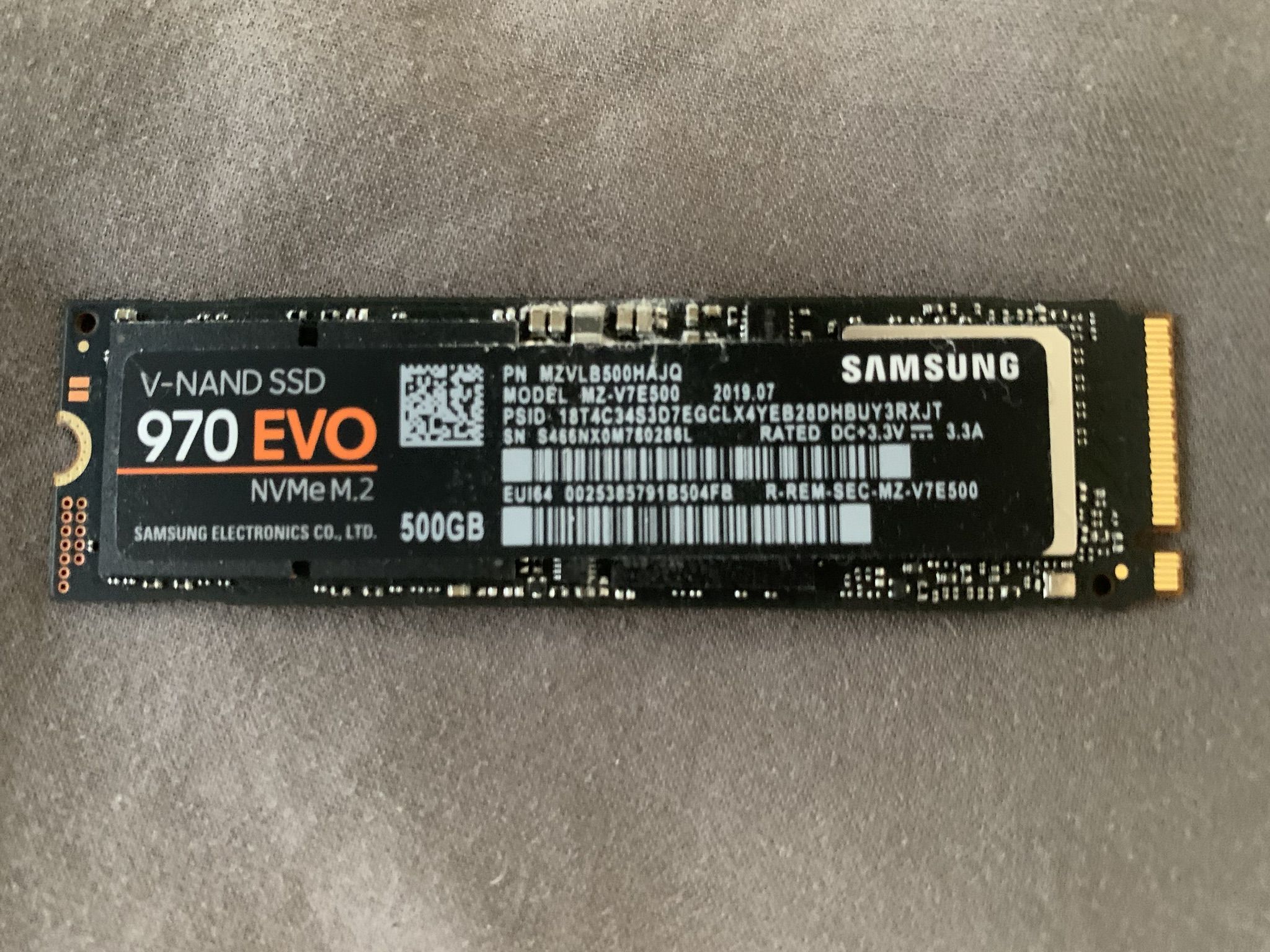 Samsung 970 Evo 500 GB M.2-2280 NVME