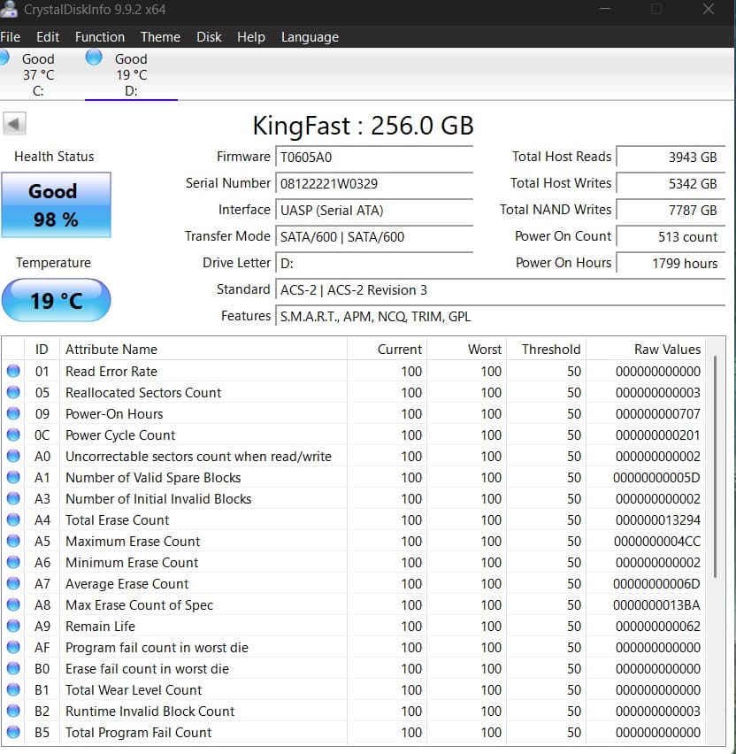 Intel SSD 530 Series 240GB 180GB 335 Series 180GB KIngfast LOT OF 4 SSDS