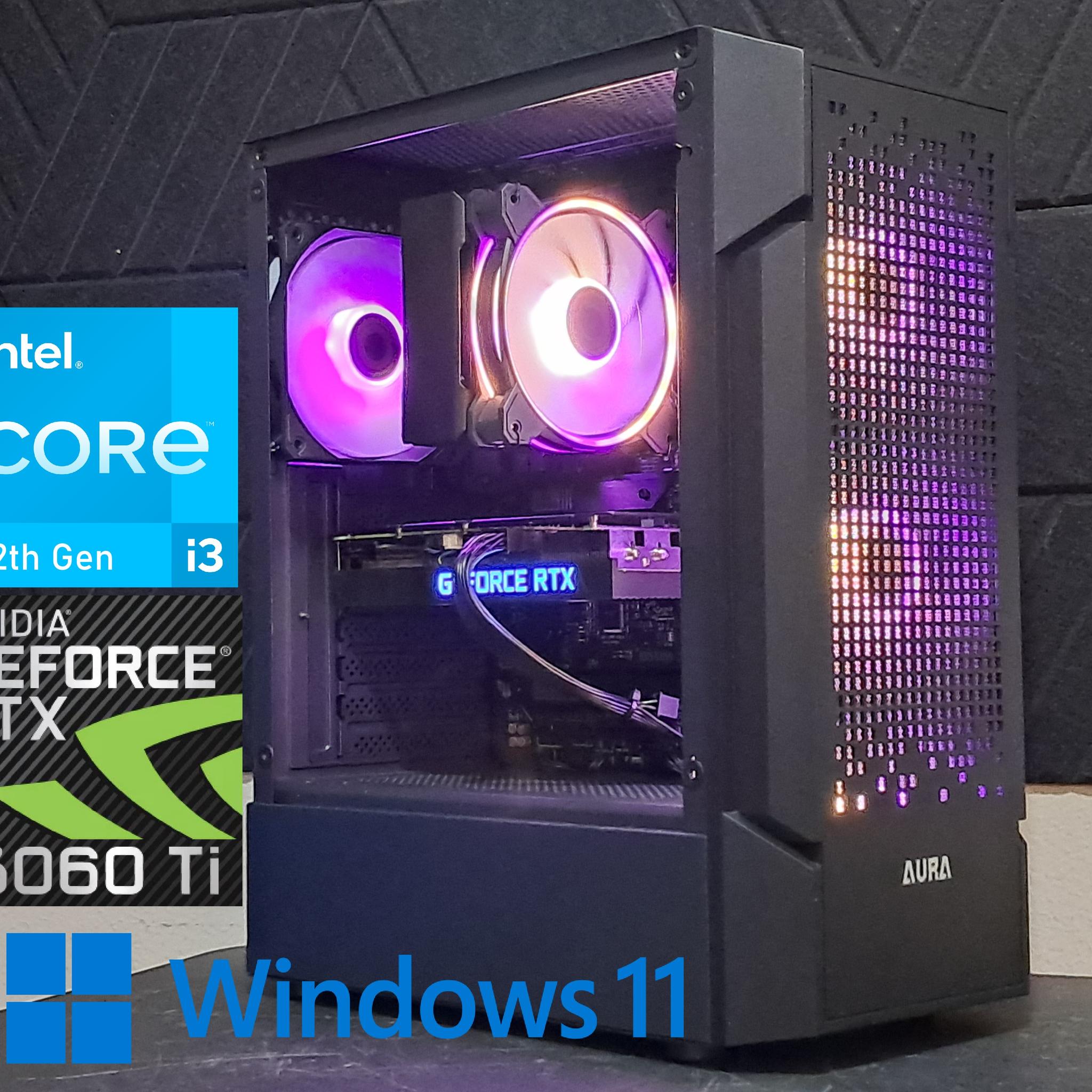 RTX Gaming PC | 3060 Ti | Core i3-12100F | 16GB DDR5 | 1TB SSD | WiFi!