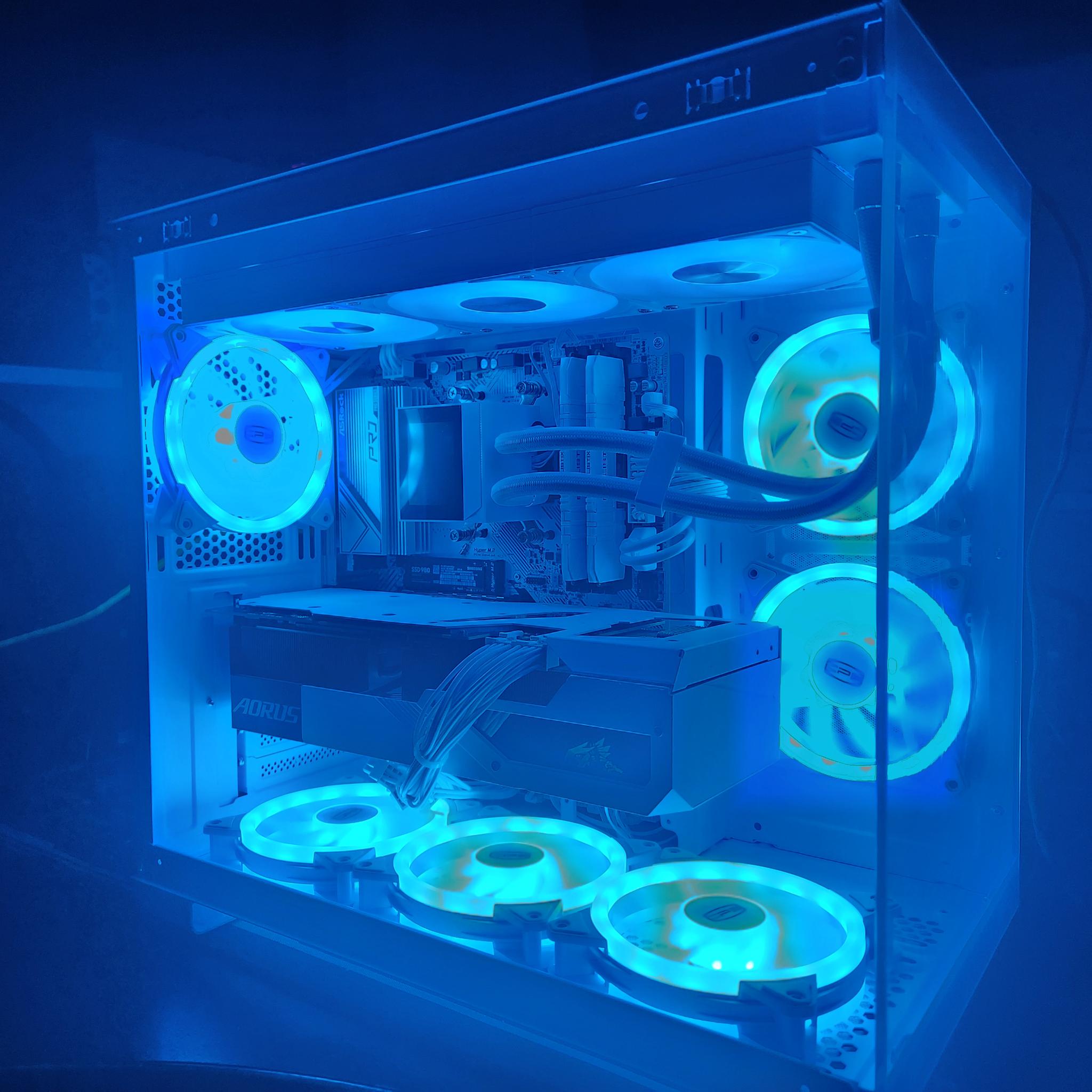 ALL WHITE Ryzen 9/ RTX GAMING and STREAMING PC WITH CUSTOM WHITE RTX 3080!