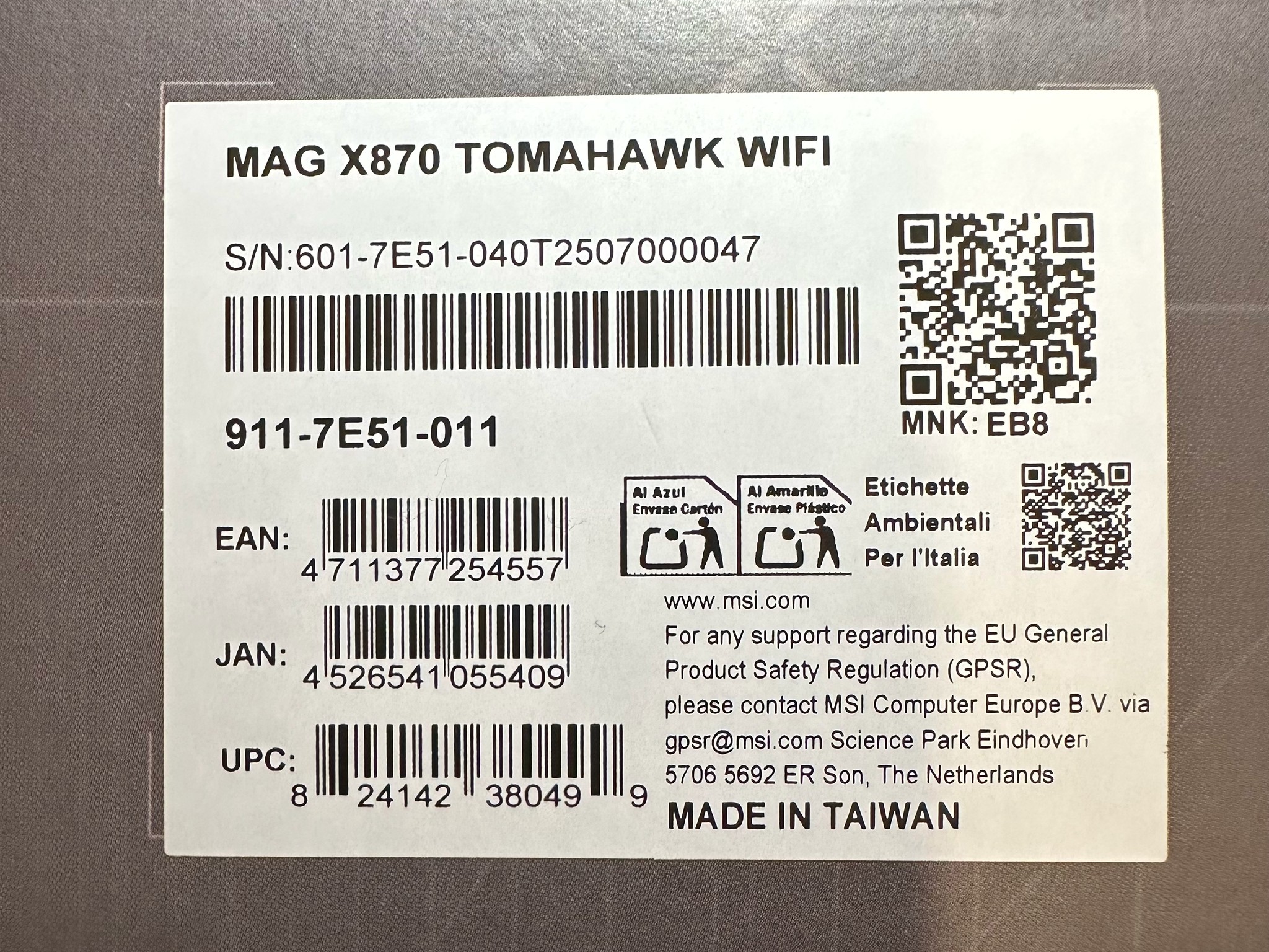 MSI MAG X870 Tomahawk