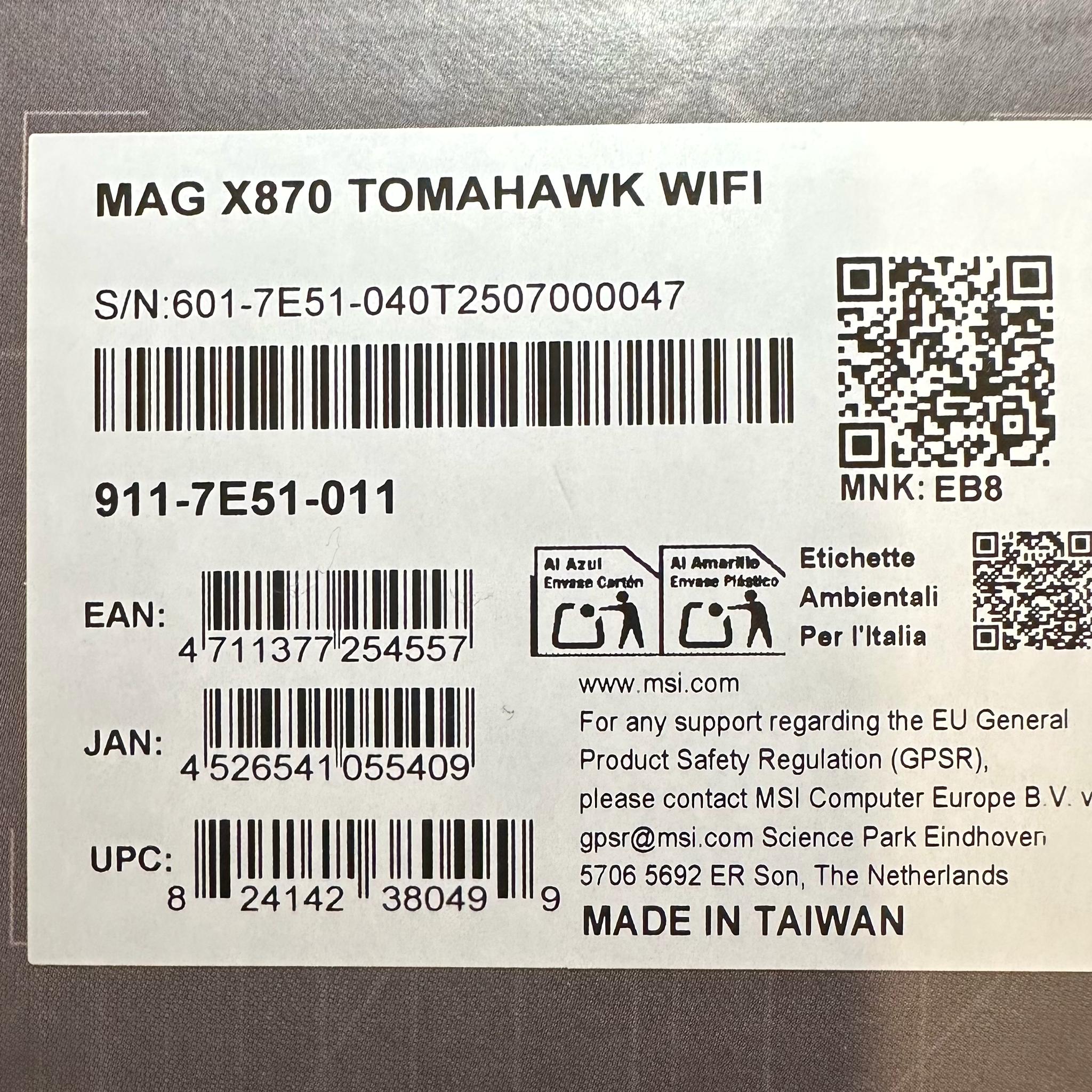 MSI MAG X870 Tomahawk