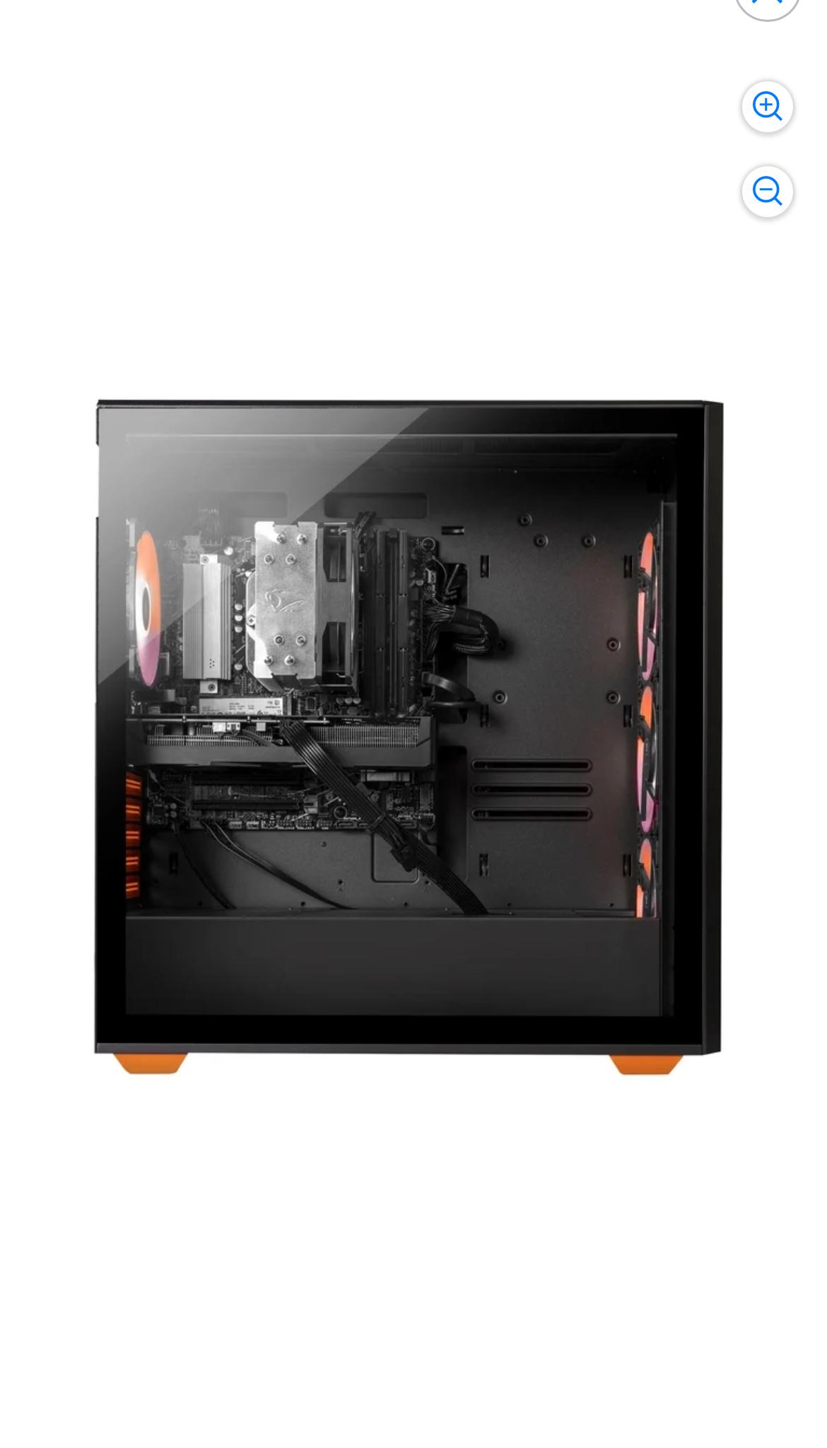 Gaming PC AMD Ryzen 7 5700 3.7 GHz processor with Max Turbo Frequency up to 4.6 GHz; 8 cores and 16