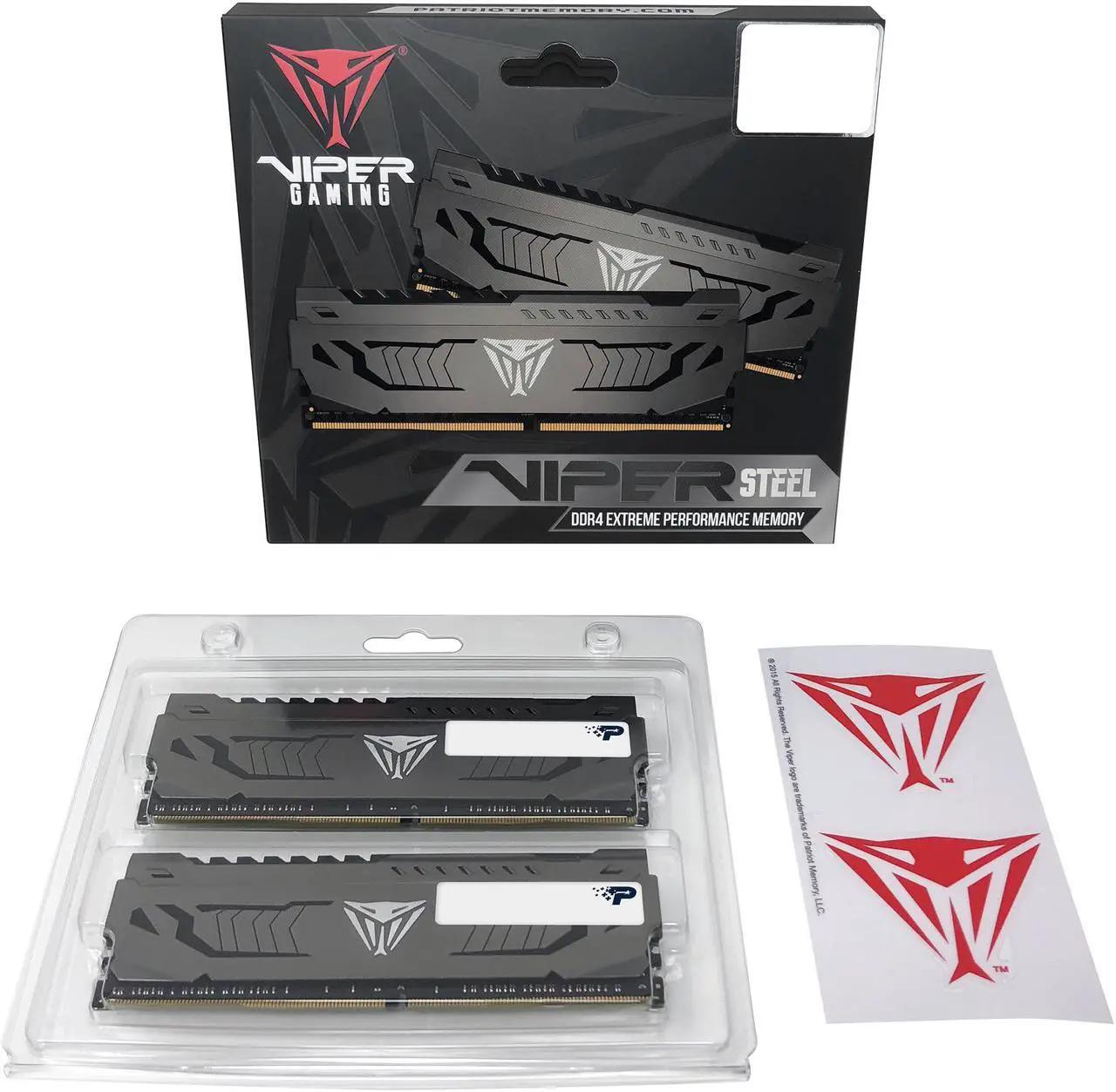 Patriot Viper Steel 32GB (2 x 16GB) 288-Pin PC RAM DDR4 3200 CL16 Desktop Memory