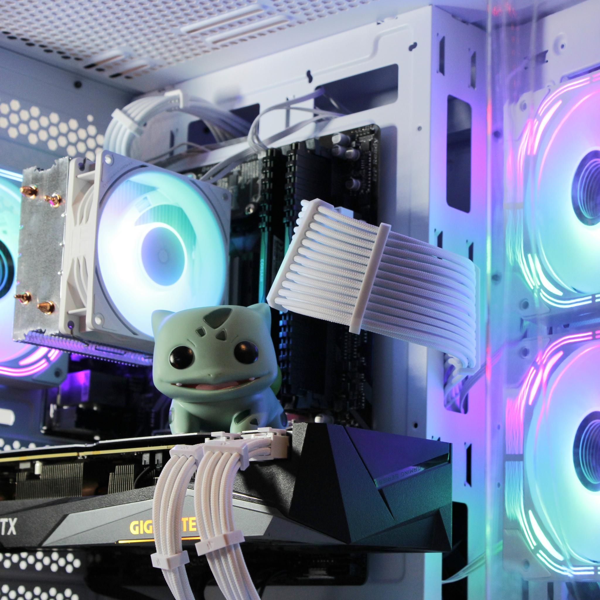 🐢🦖🌿Bulbasaur🌿🐢🦖 White Gaming PC [RTX 3060ti][32GB RAM]