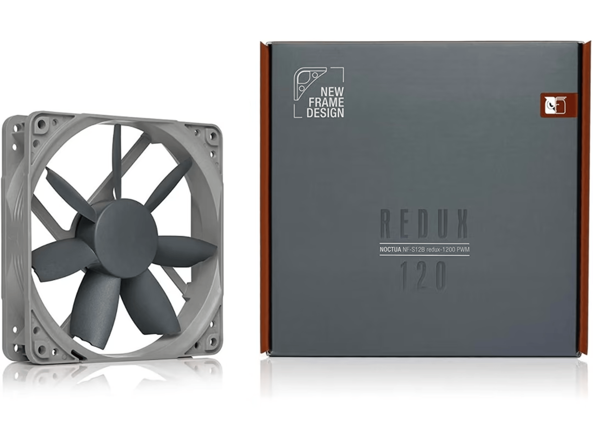 Noctua NF-S12B redux-1200 PWM High Performance Cooling Fan, 4-Pin (120mm, Grey) (Used, Like New)