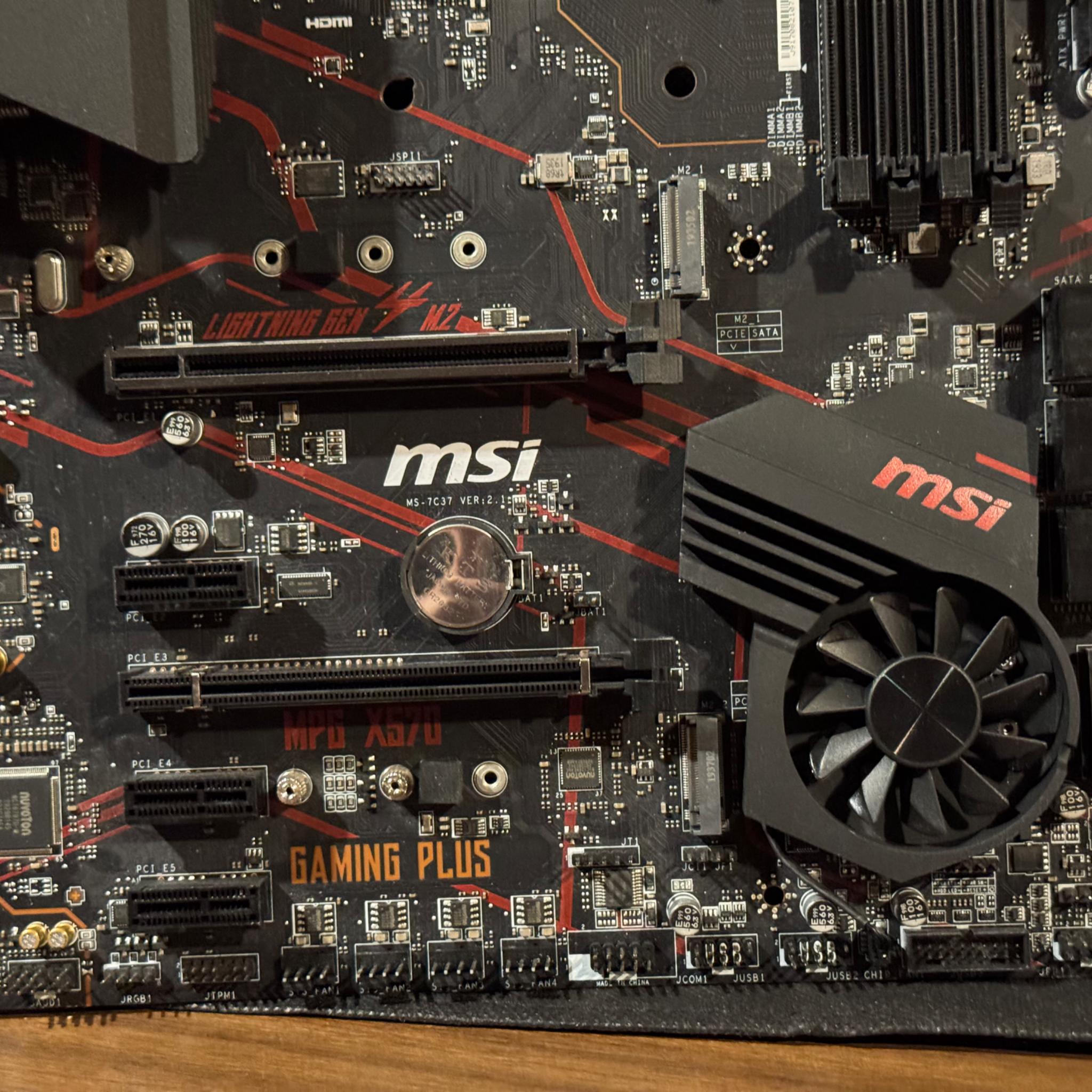 MSI MPG X570 GAMING PLUS Motherboard + AM4 Backplate || No IO Shield