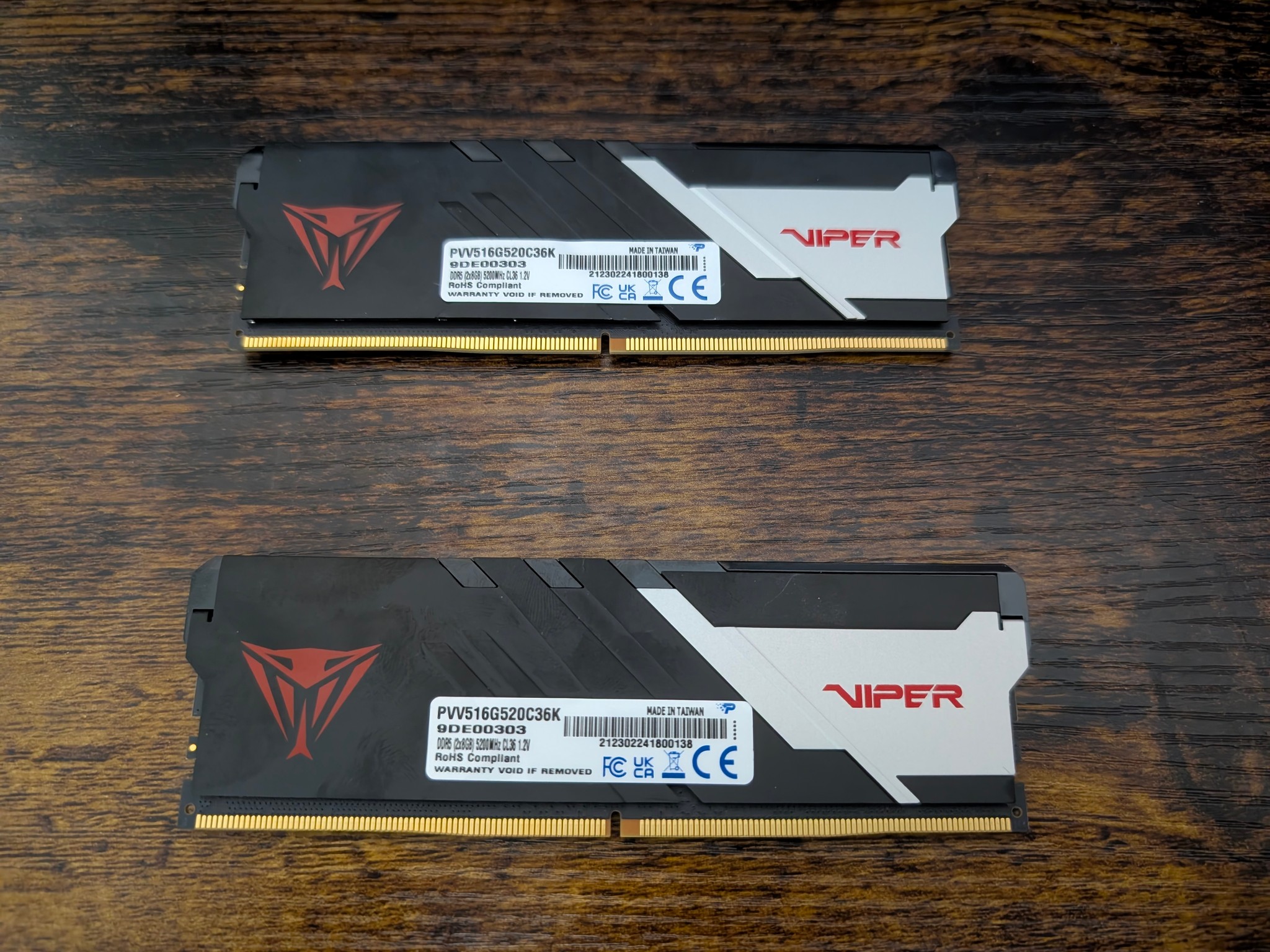 Patriot Viper Venom 16 GB (2 x 8 GB) DDR5-5200 CL36 Memory
