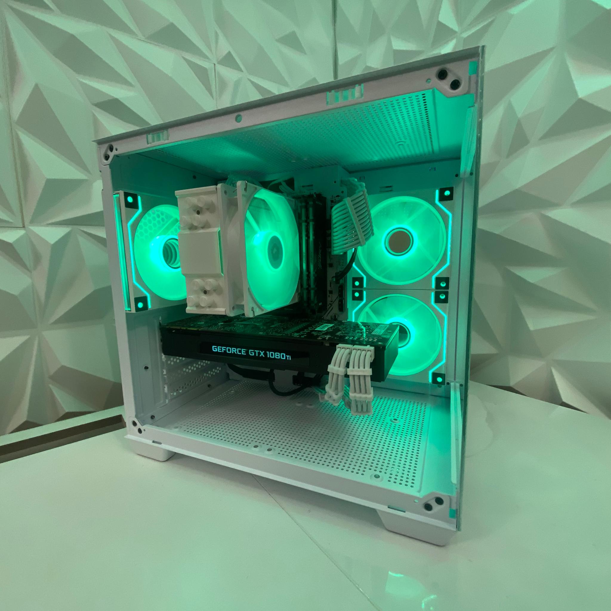 🎅🎅 White Elite Build – Ryzen 5 3600 + GTX 1080 Ti 11GB | 1080p/1440p High FPS Ready