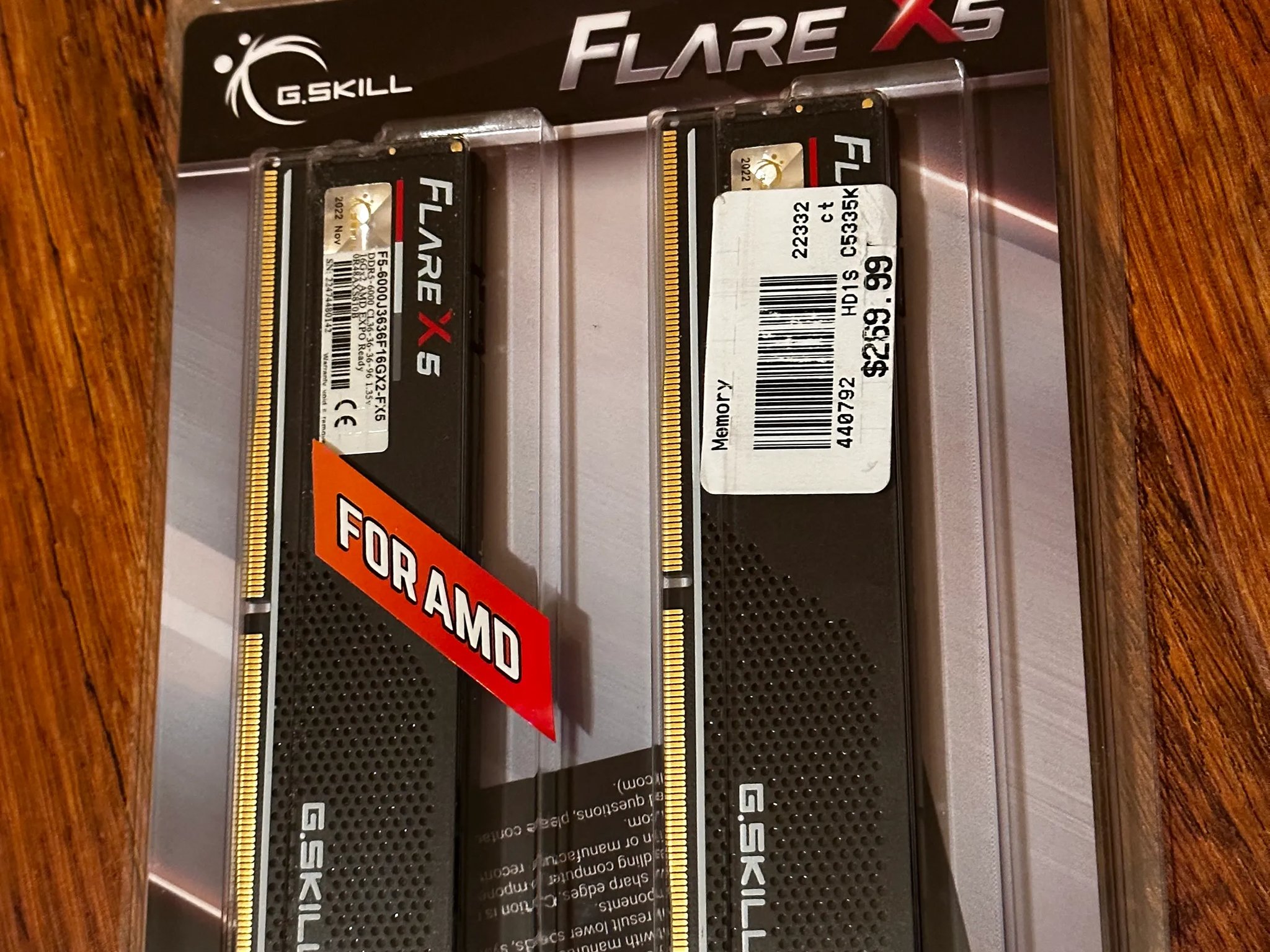 DDR5 6000 CL36 G. Skill Flare X5