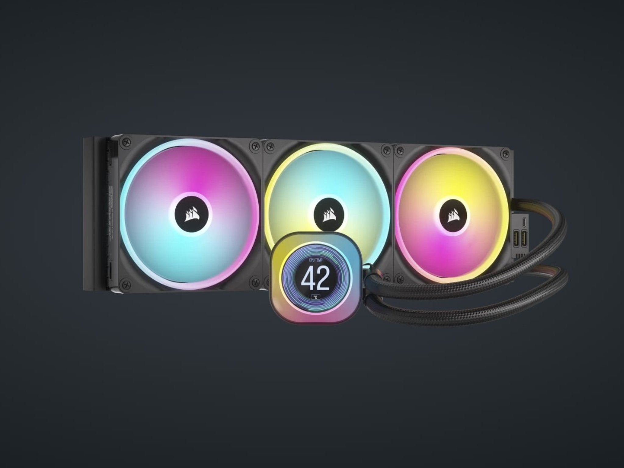CORSAIR iCUE Link H150i LCD Liquid CPU Cooler - 360mm AIO [Black]