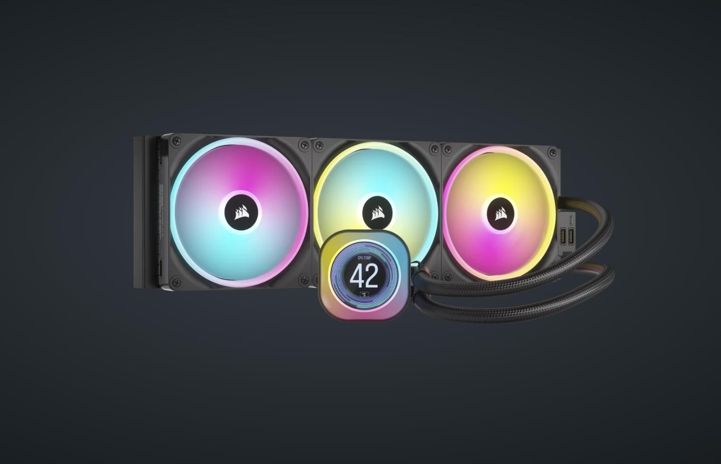 CORSAIR iCUE Link H150i LCD Liquid CPU Cooler - 360mm AIO [Black]