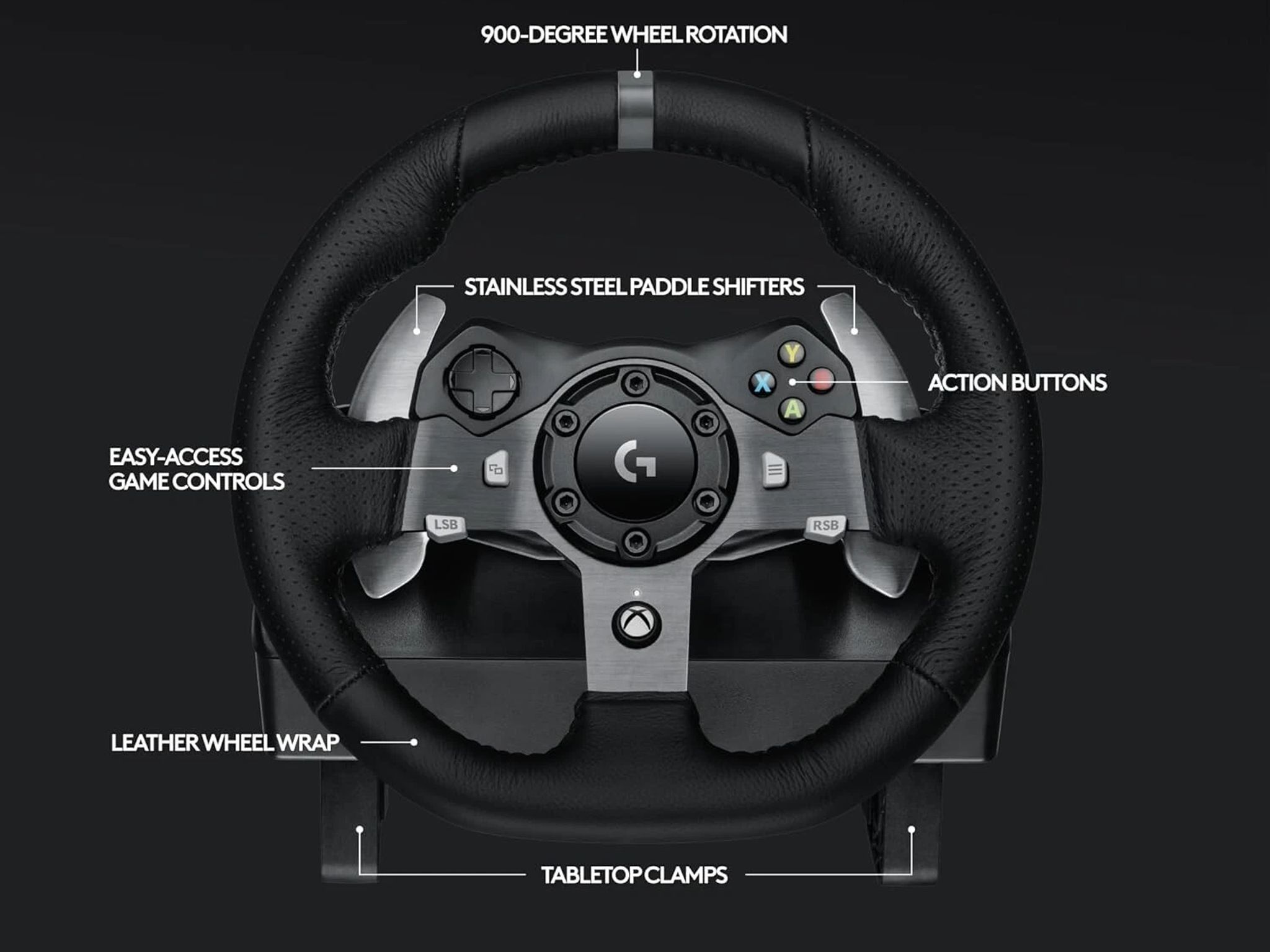 Logitech G920 Driving Force Racing Wheel - Black (941-000121)