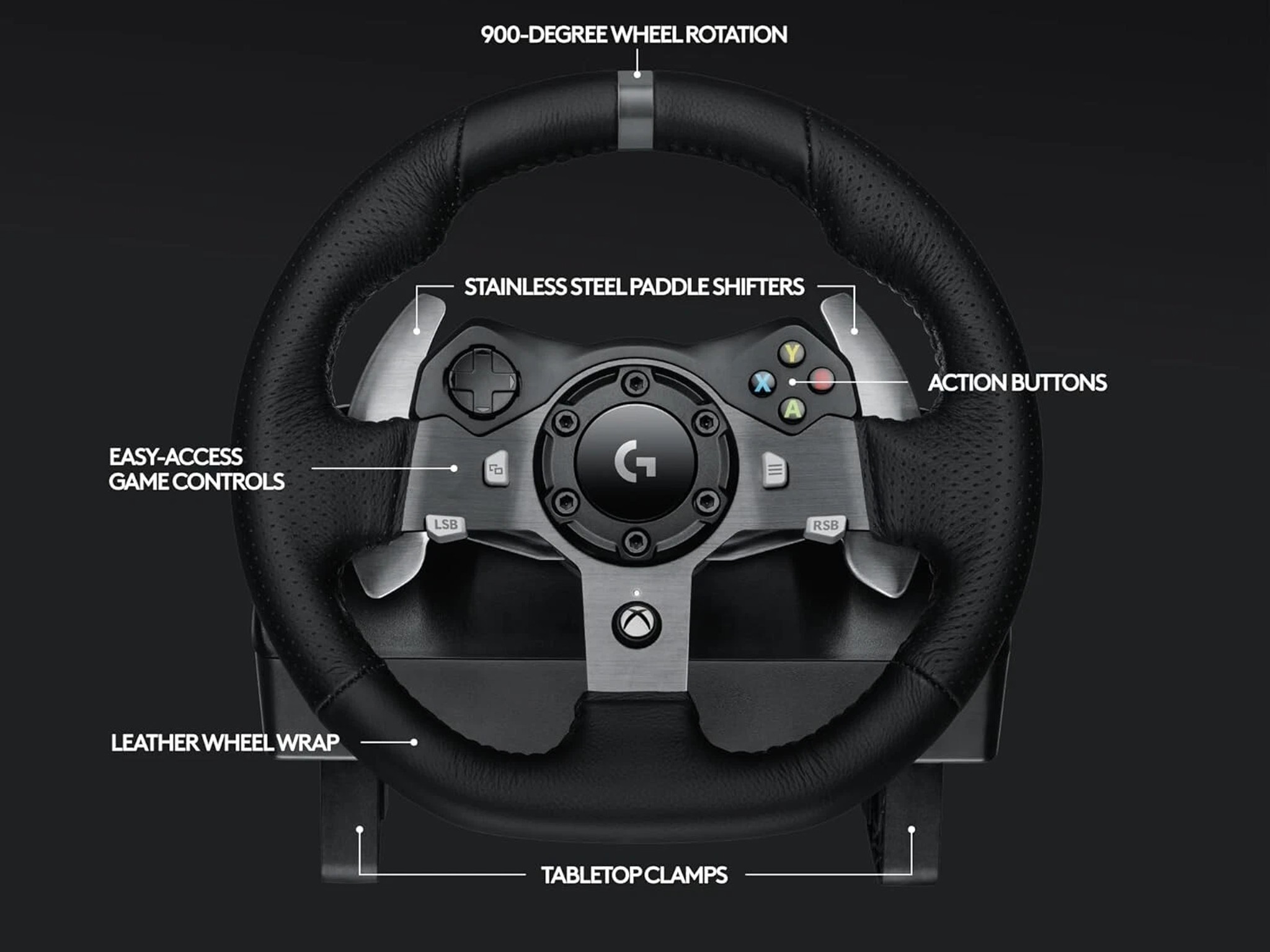 Logitech G920 Driving Force Racing Wheel - Black (941-000121)