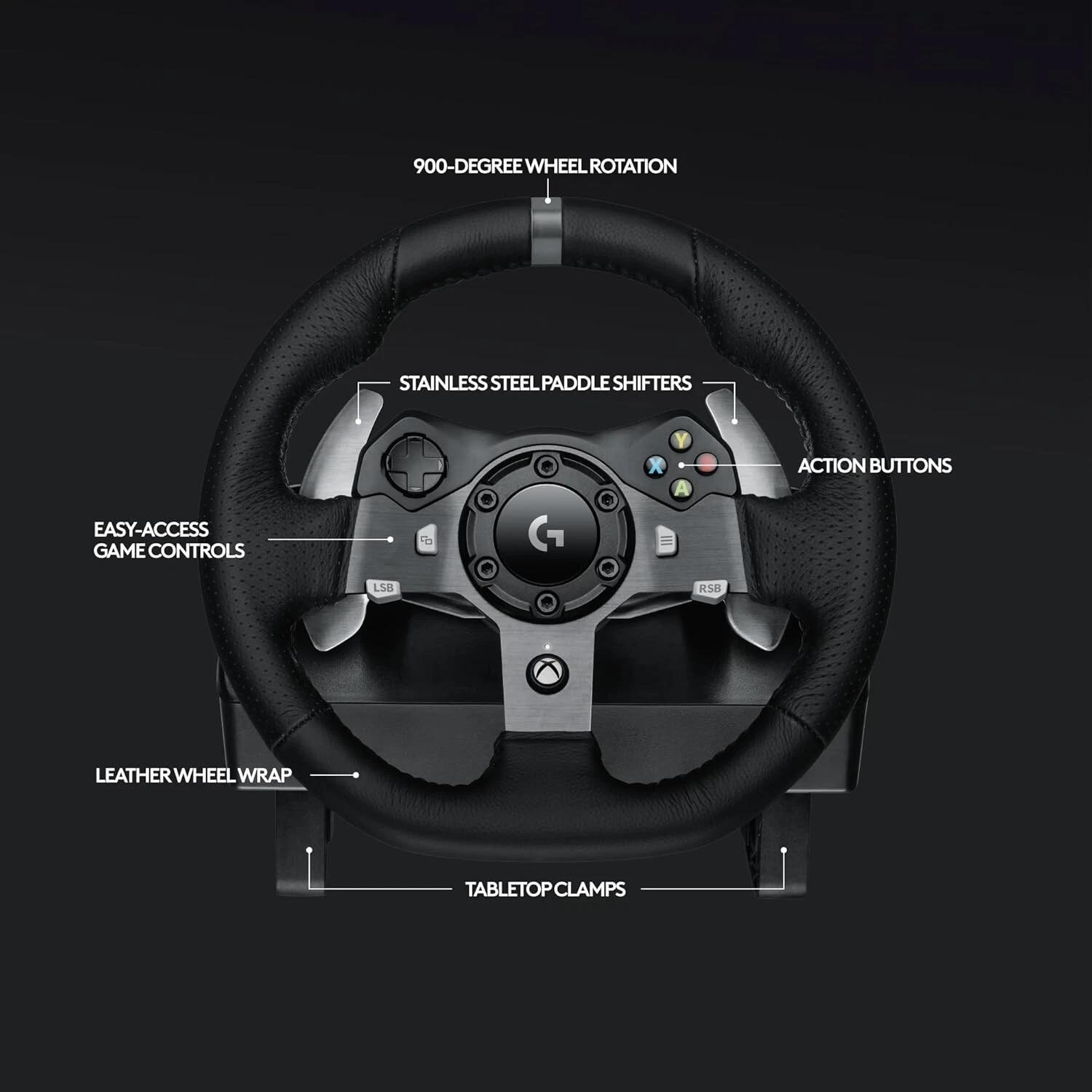 Logitech G920 Driving Force Racing Wheel - Black (941-000121)