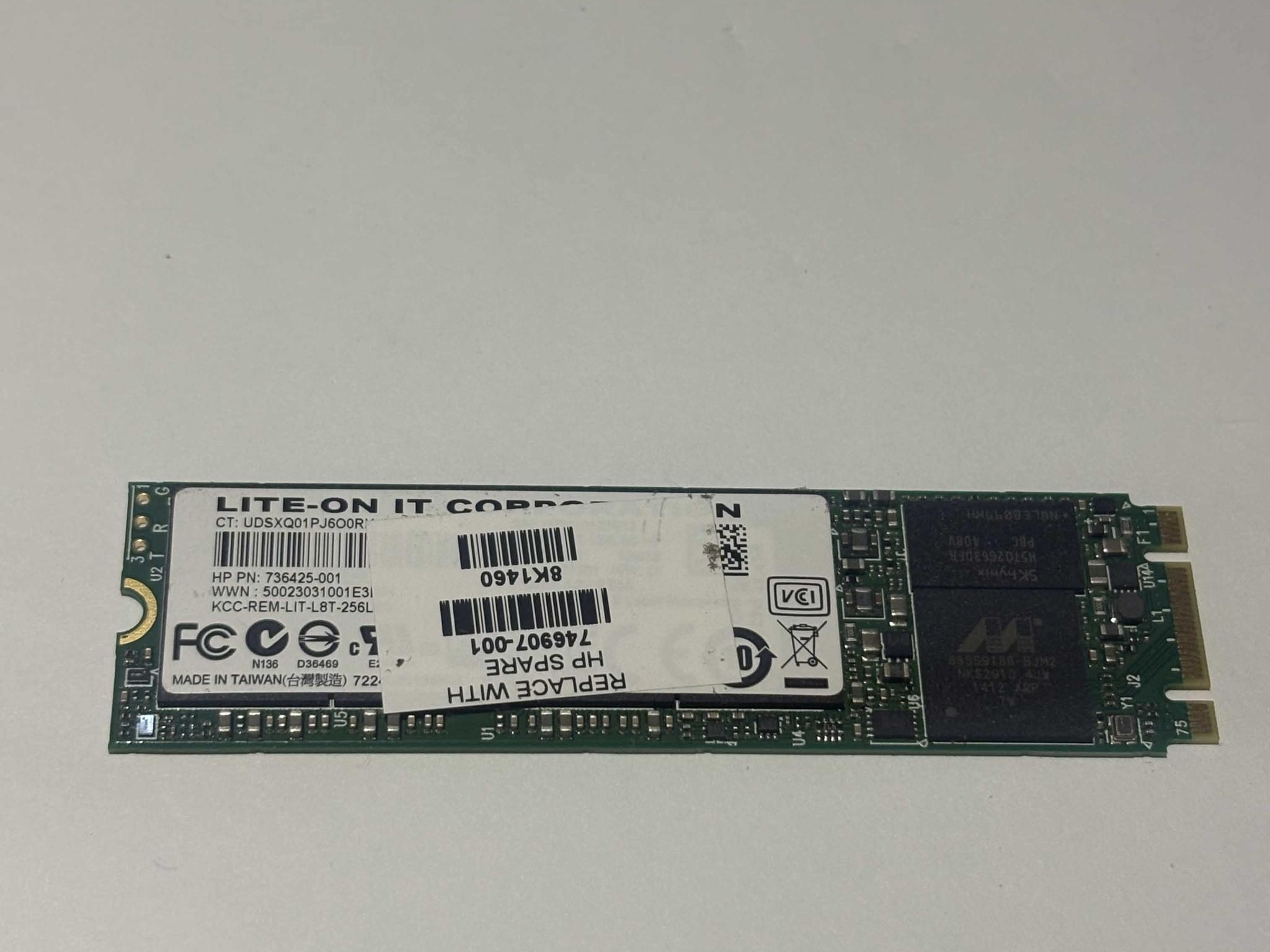 Lite-On L8T 128GB M.2 SATA SSD Tested Working Low Hours