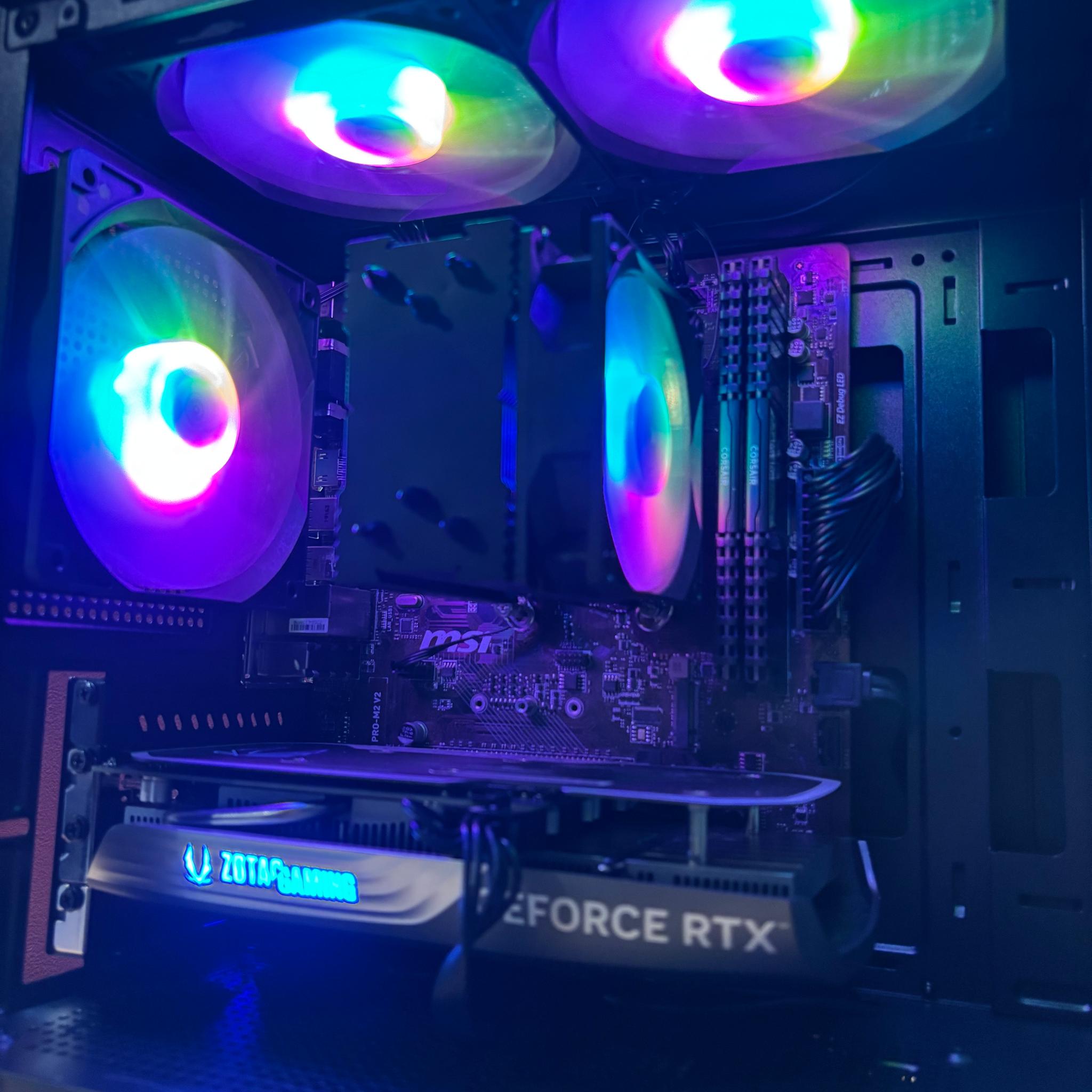 GeForce RTX 4060 Custom Gaming PC - Ryzen 7 3700x, 16GB RAM, 512gb NVME